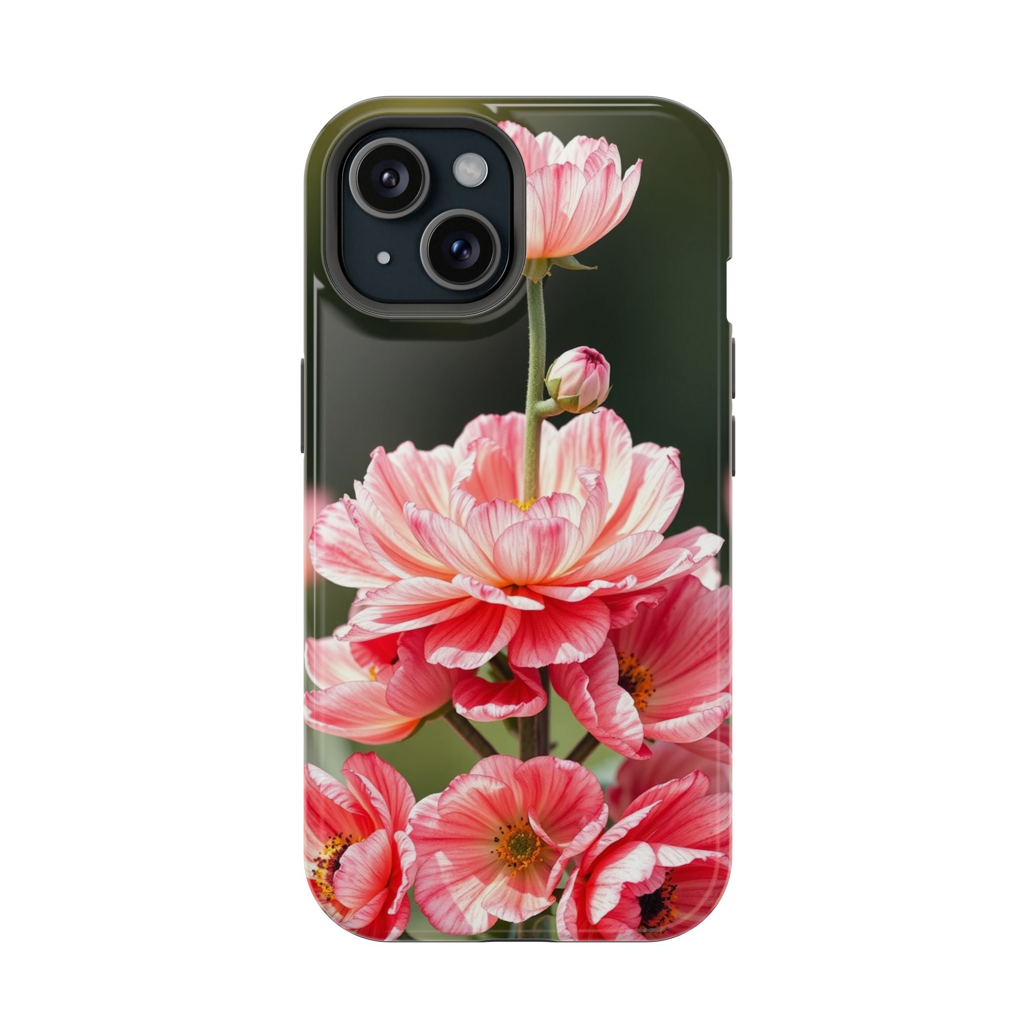 iPhone Ranunculus Stack Vibrant Watercolor Slim Snap Case · iPhone Case