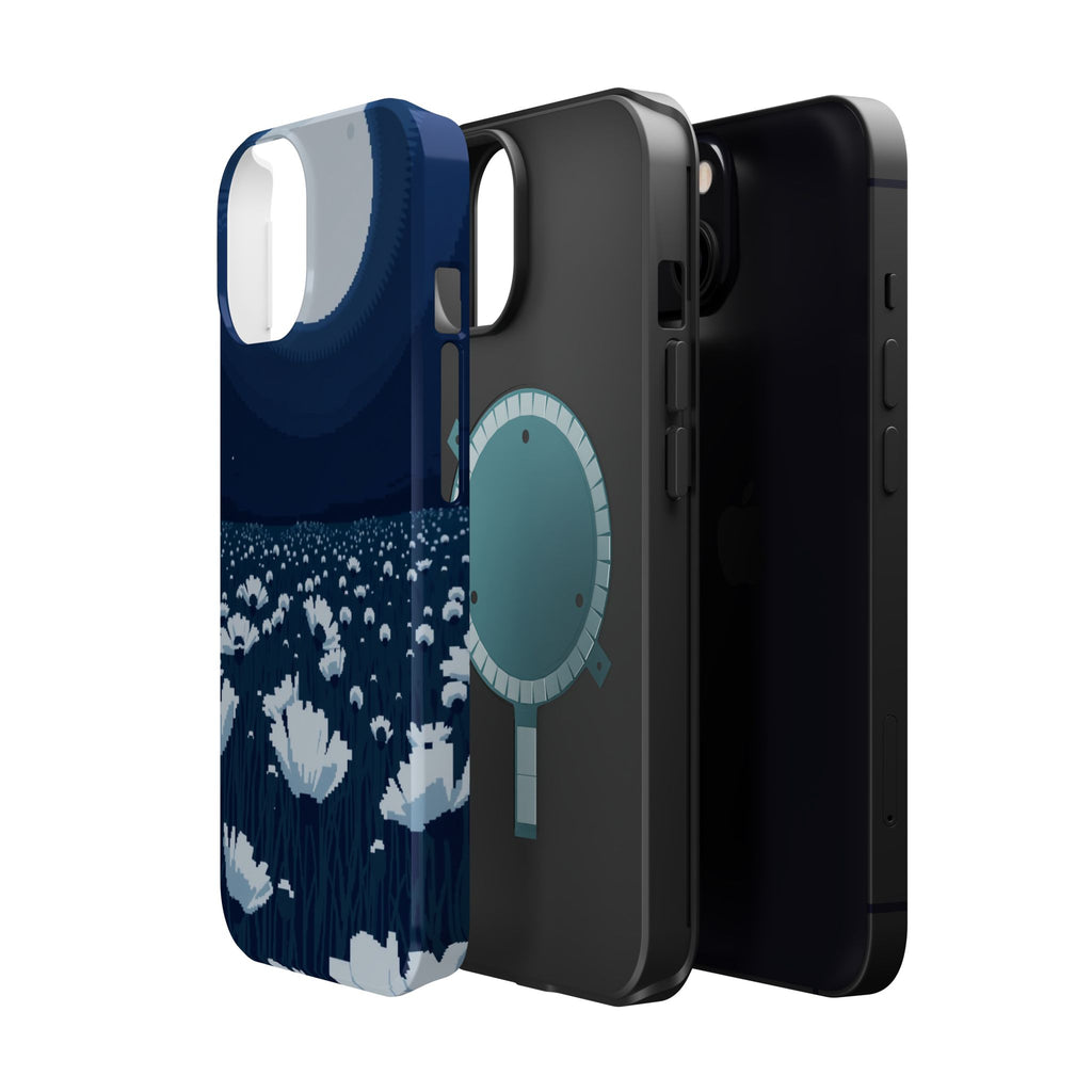 iPhone Poppy Field Pixel Art -Bit Bold Modern Everyday Snap Case · iPhone Case