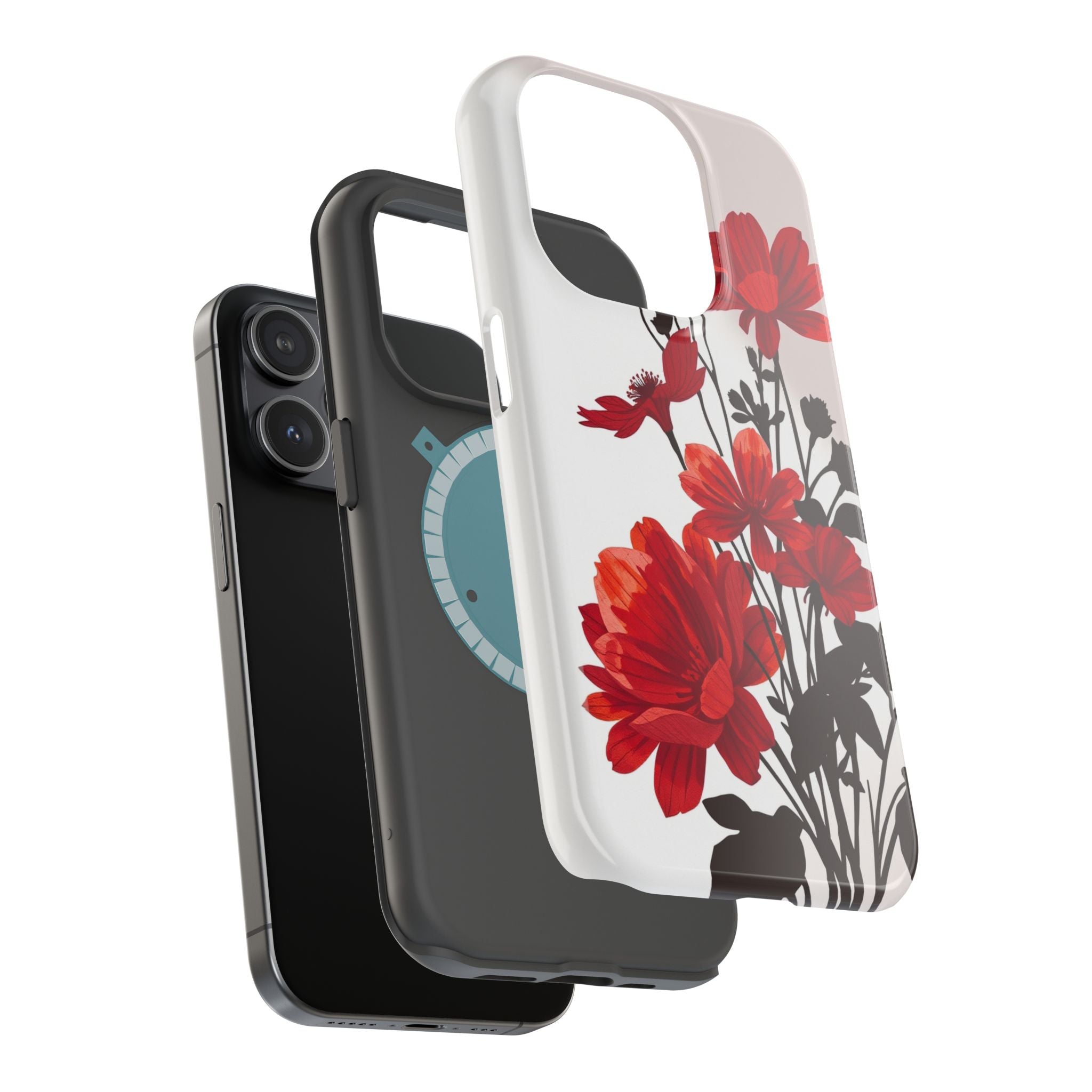 iPhone Floral Silhouette Cinematic Art Slim Snap Case · iPhone Case