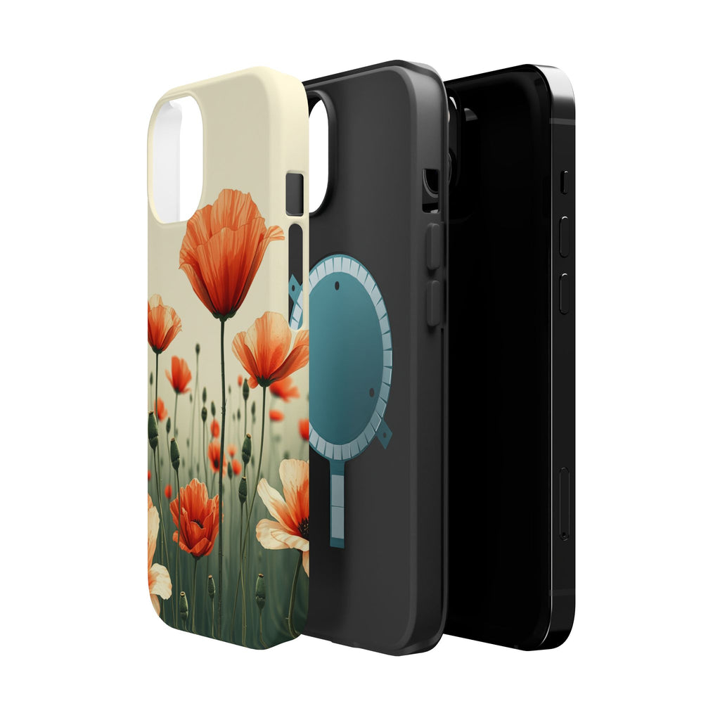 iPhone Sage And Ivory Poppy Field Bold Modern Everyday Snap Case · iPhone Case
