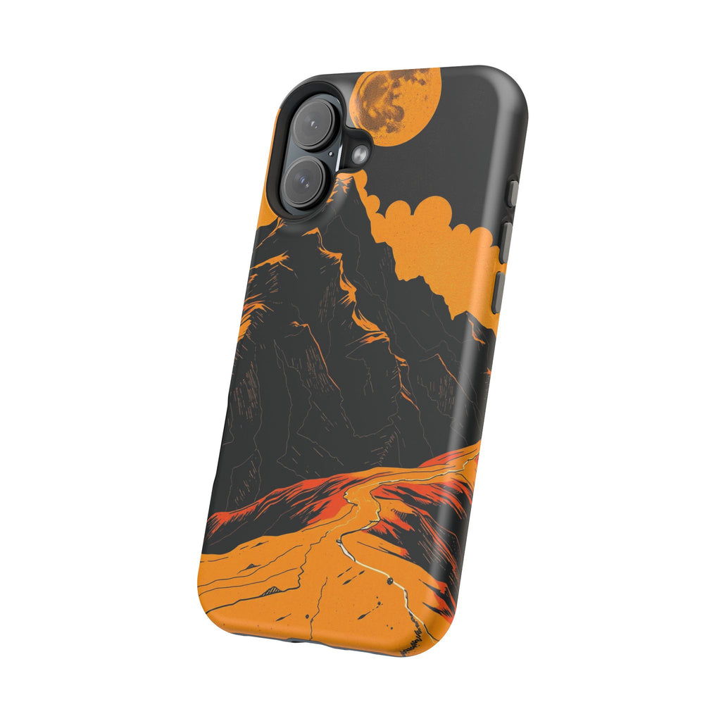 iPhone Mustard And Rust Topographic Lines Slim iPhone Everyday Designer · iPhone