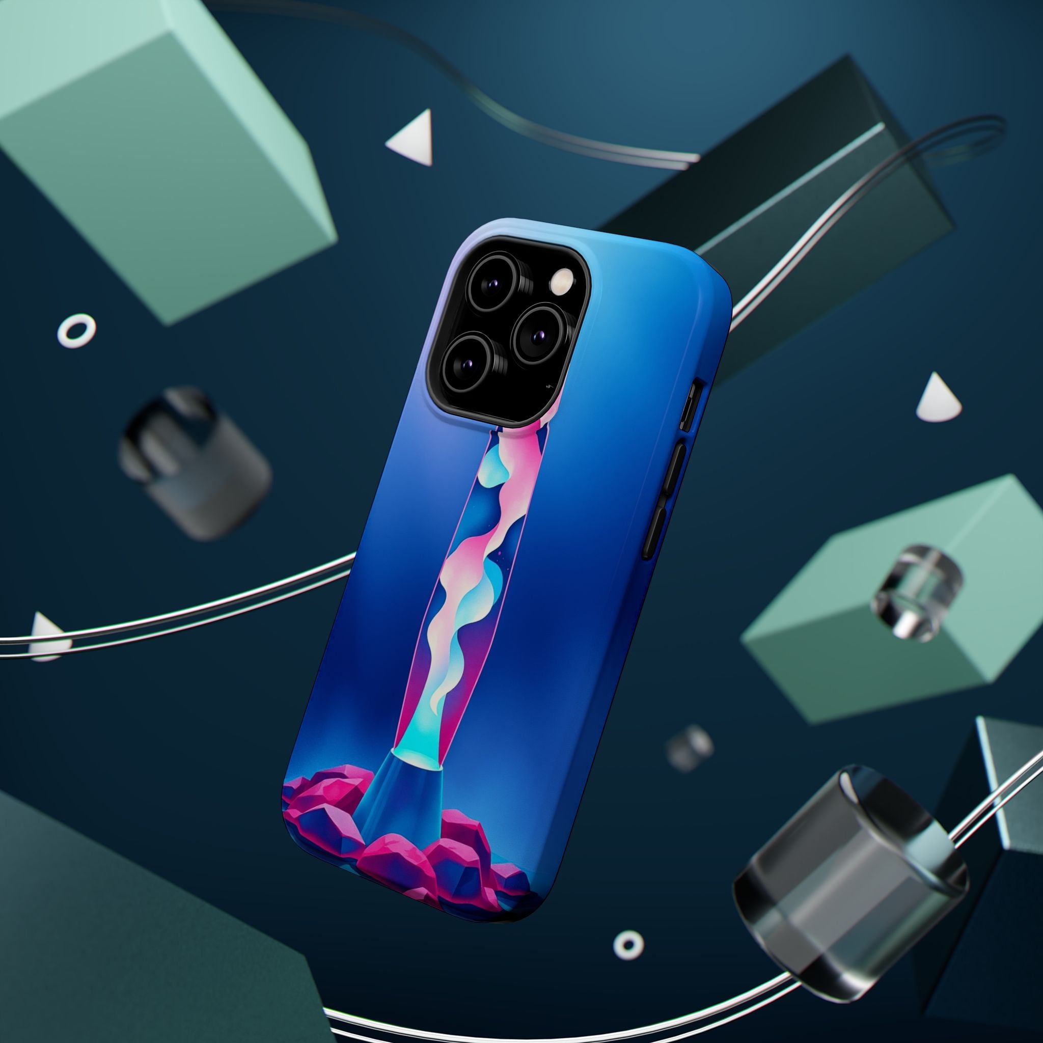 iPhone Cyan And Magenta Lava Lamp Flow Slim Everyday Designer Case · iPhone Case