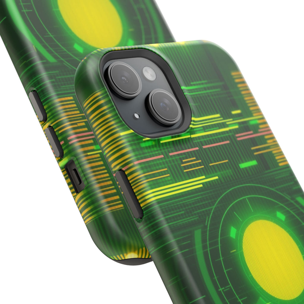 iPhone Emerald Green And Gold VHS Static Slim Everyday Designer Case · iPhone Ca