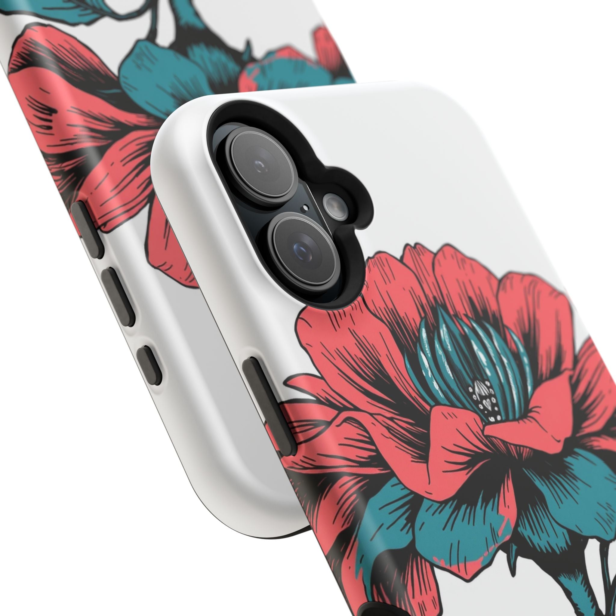 iPhone Garden Party Bloom Dark Gothic Ink Slim Snap Case · iPhone Case