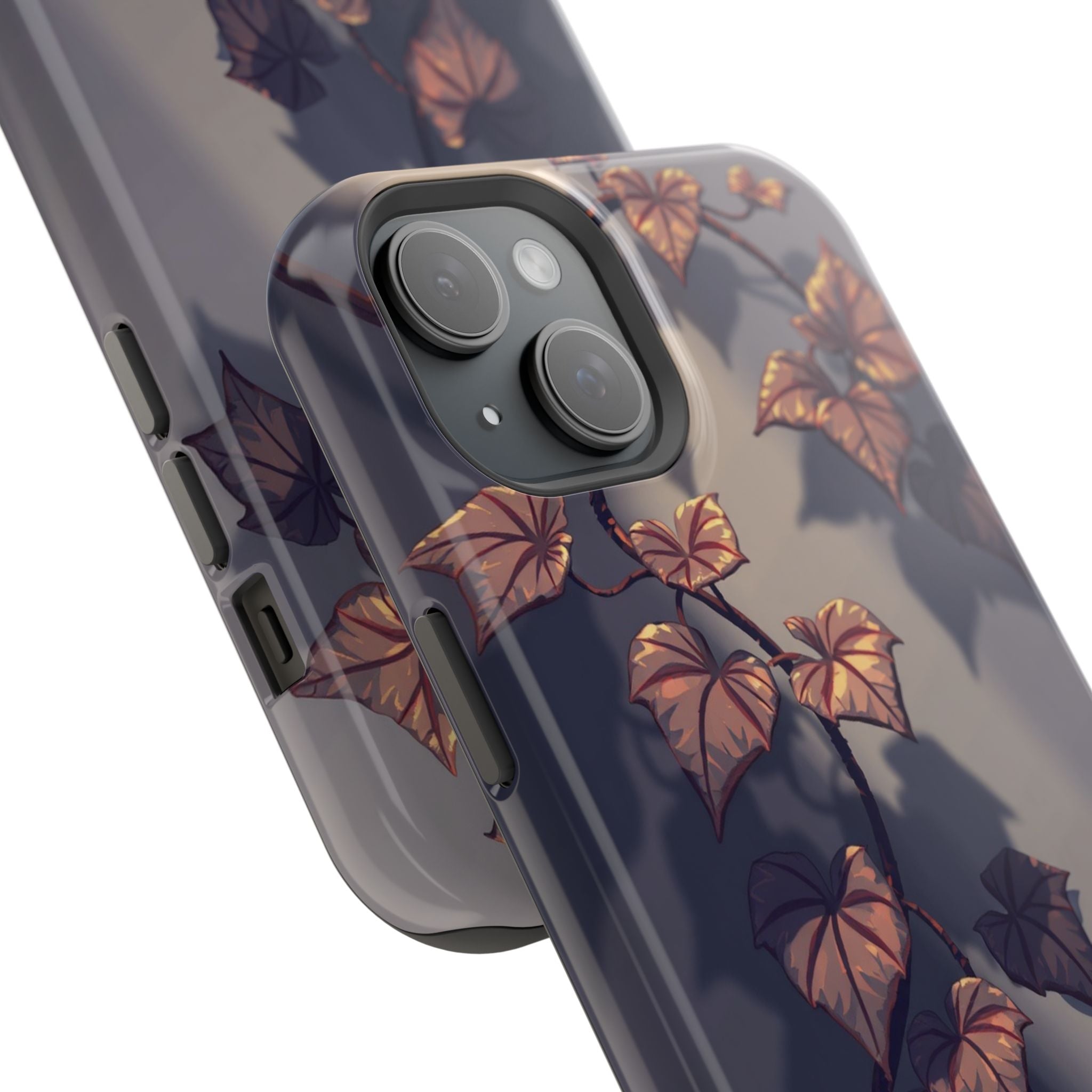 iPhone Charcoal And Copper Art Nouveau Vine Soft iPhone 13 Finish · iPhone Case