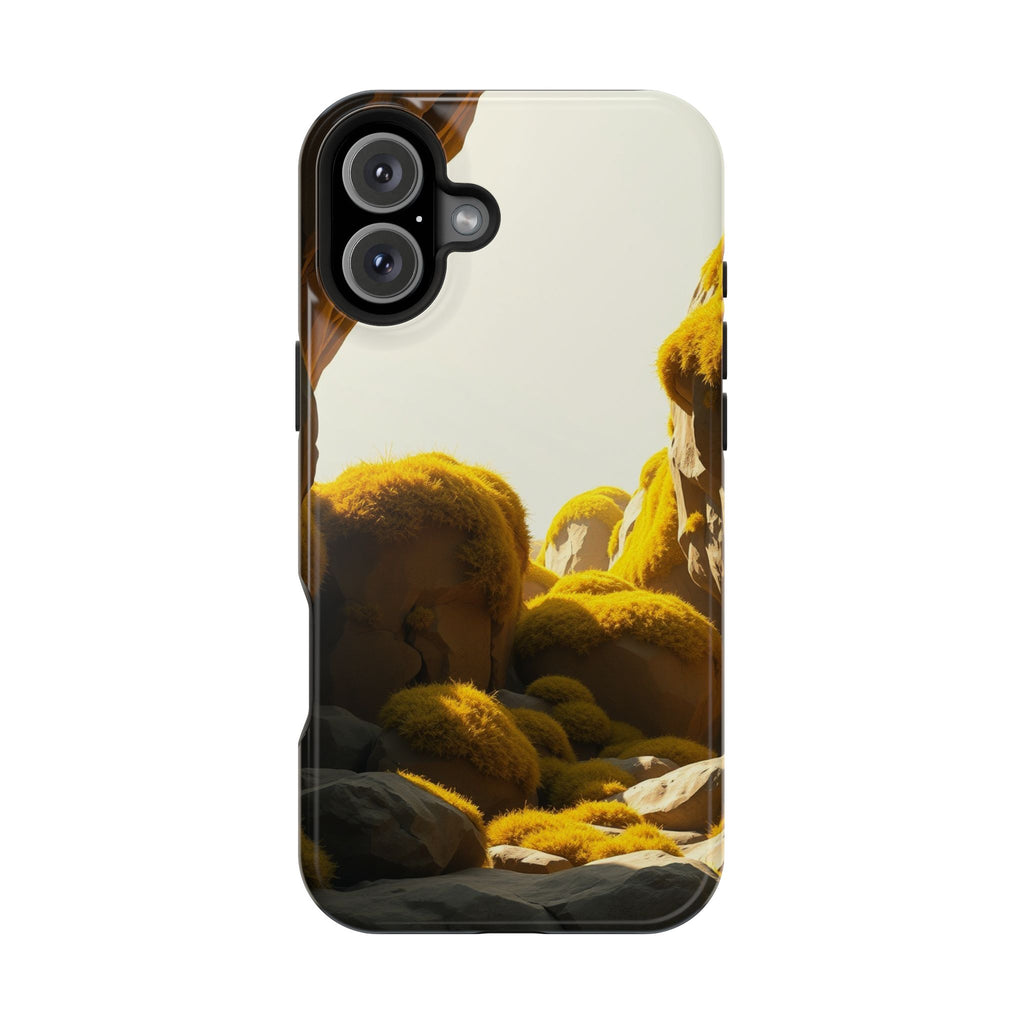 iPhone Mustard And Rust Moss Covered Rocks Slim iPhone Everyday · iPhone Case