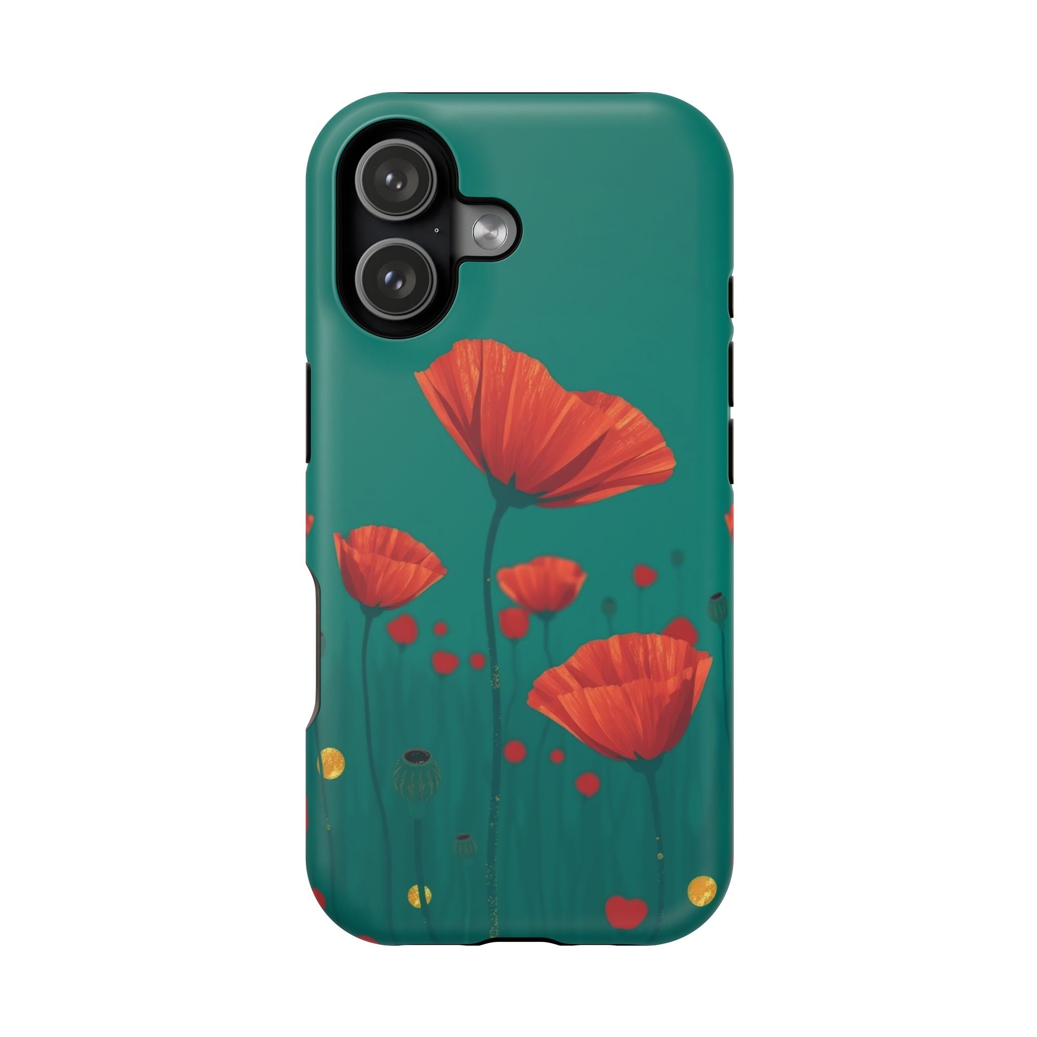 iPhone Earthy Poppy Field Design Bold Modern Everyday Snap Case · iPhone Case