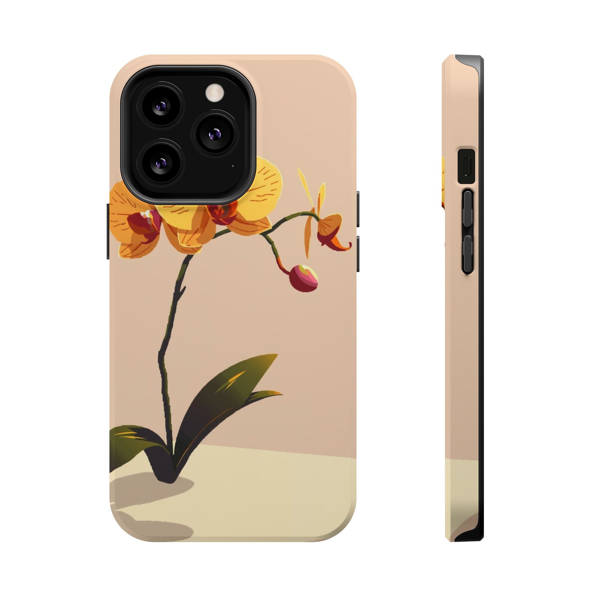 iPhone Orchid Study Pixel Art -Bit Bold Modern Everyday Snap Case · iPhone Case
