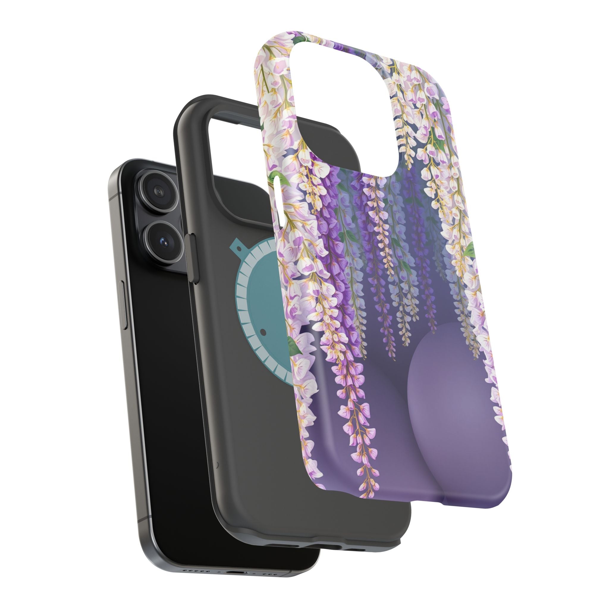 iPhone Mint And Blush Wisteria Cascade Slim Everyday Designer Case · iPhone Case