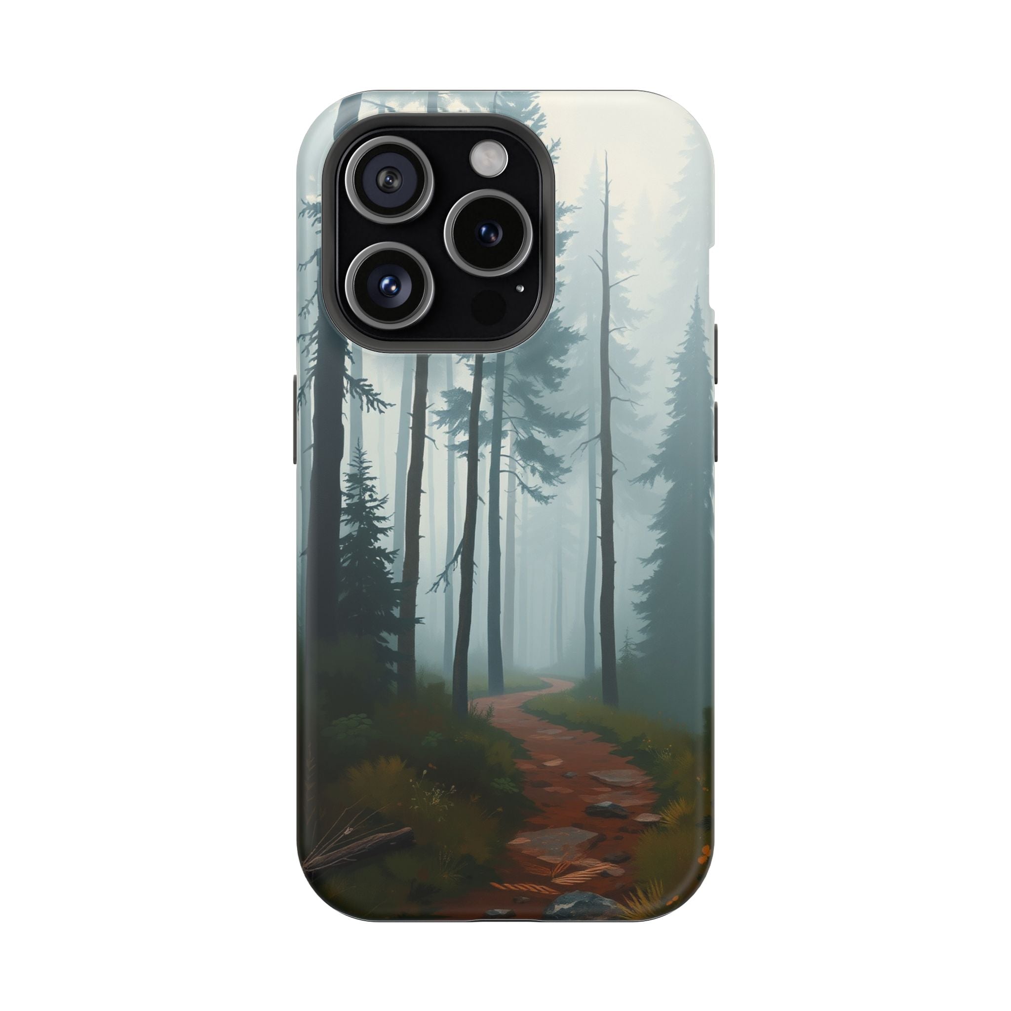 iPhone Serene Misty Forest Path Design Slim Everyday Designer Case · iPhone Case