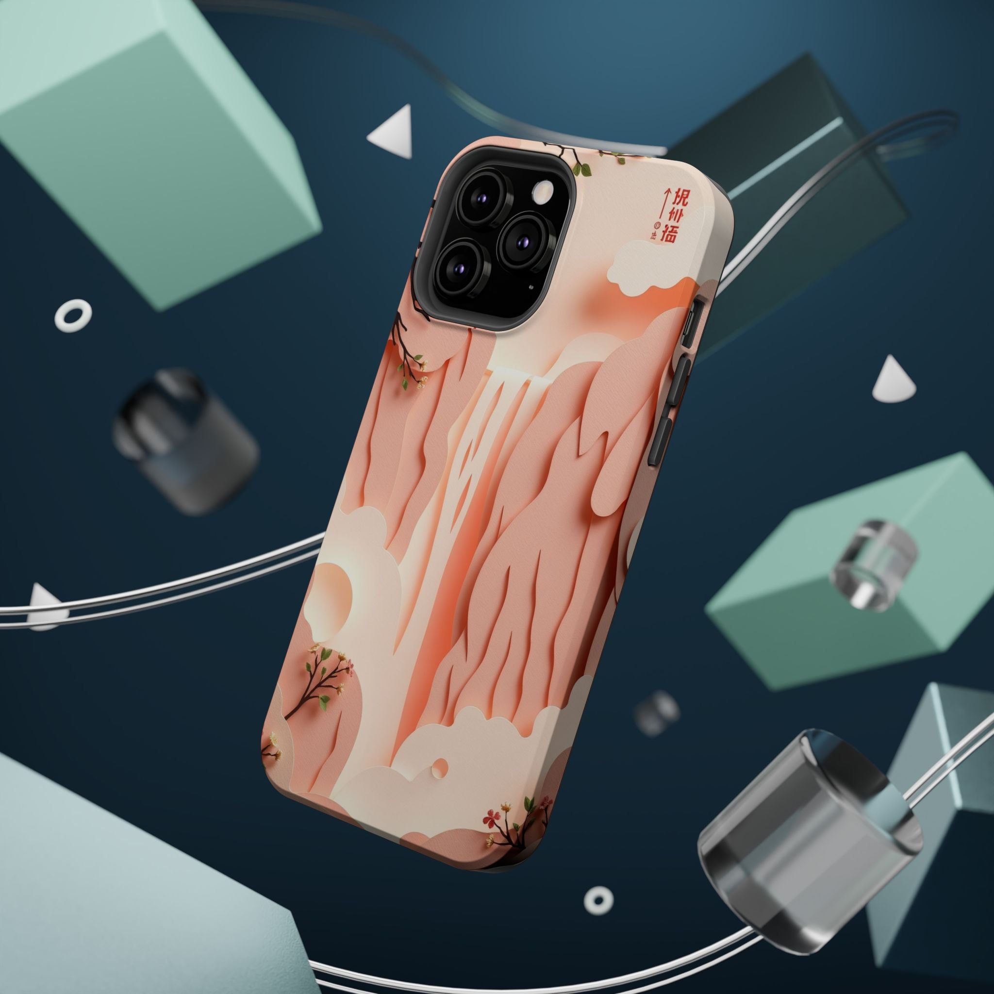 iPhone Waterfall Mist Electric Art Bold Modern Everyday Snap Case · iPhone Case