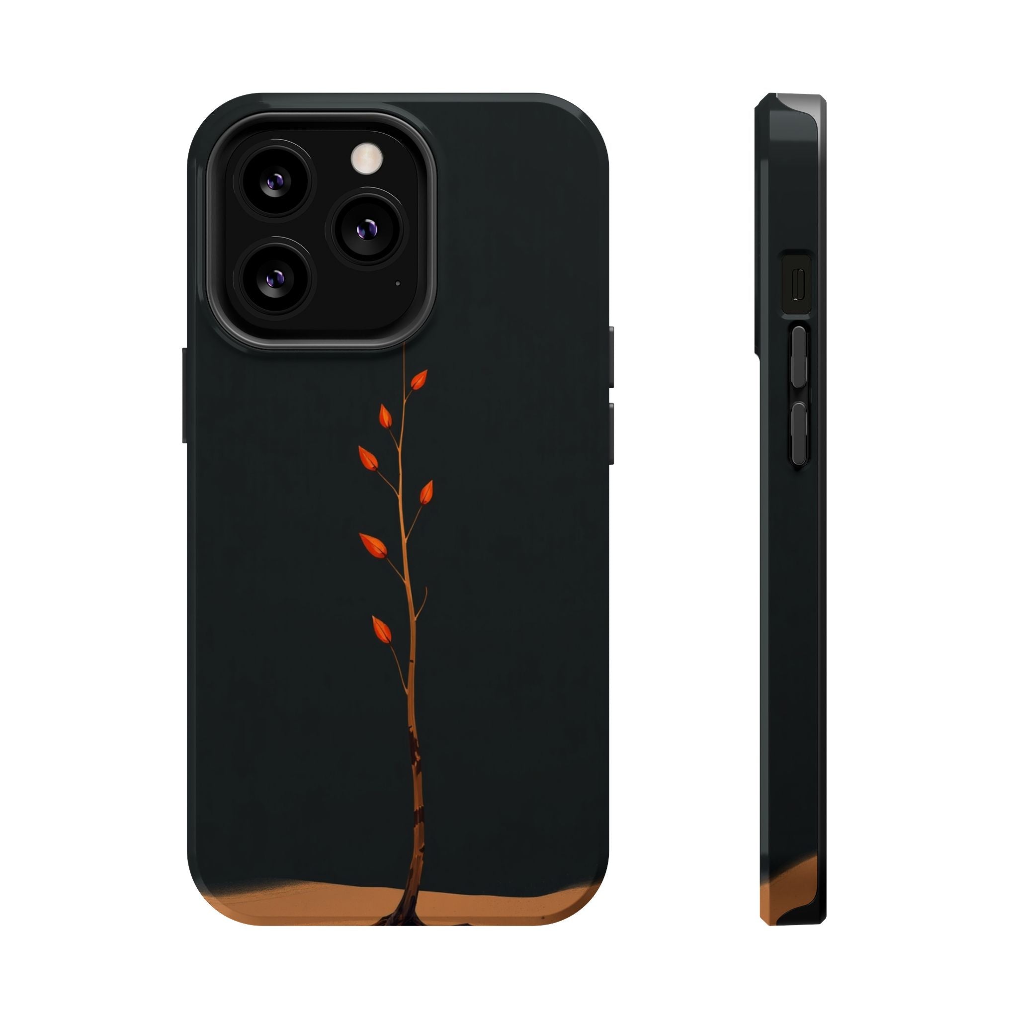 iPhone Burnt Orange And Sand Minimalist Stem Slim iPhone Everyday · iPhone Case