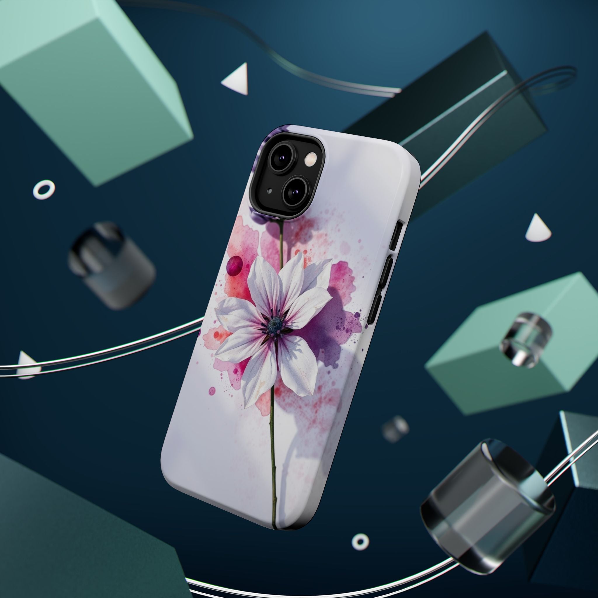 iPhone Floral Watercolor Splash Bold Art Slim Everyday iPhone 15 · iPhone Case