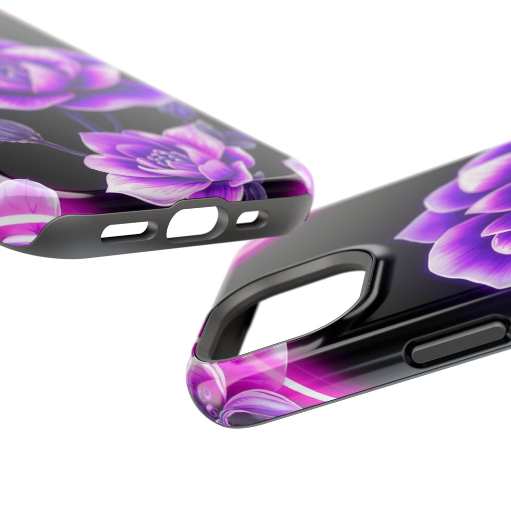 iPhone Floral Ombre Neon Cyberpunk Bold Modern Everyday Snap Case · iPhone Case