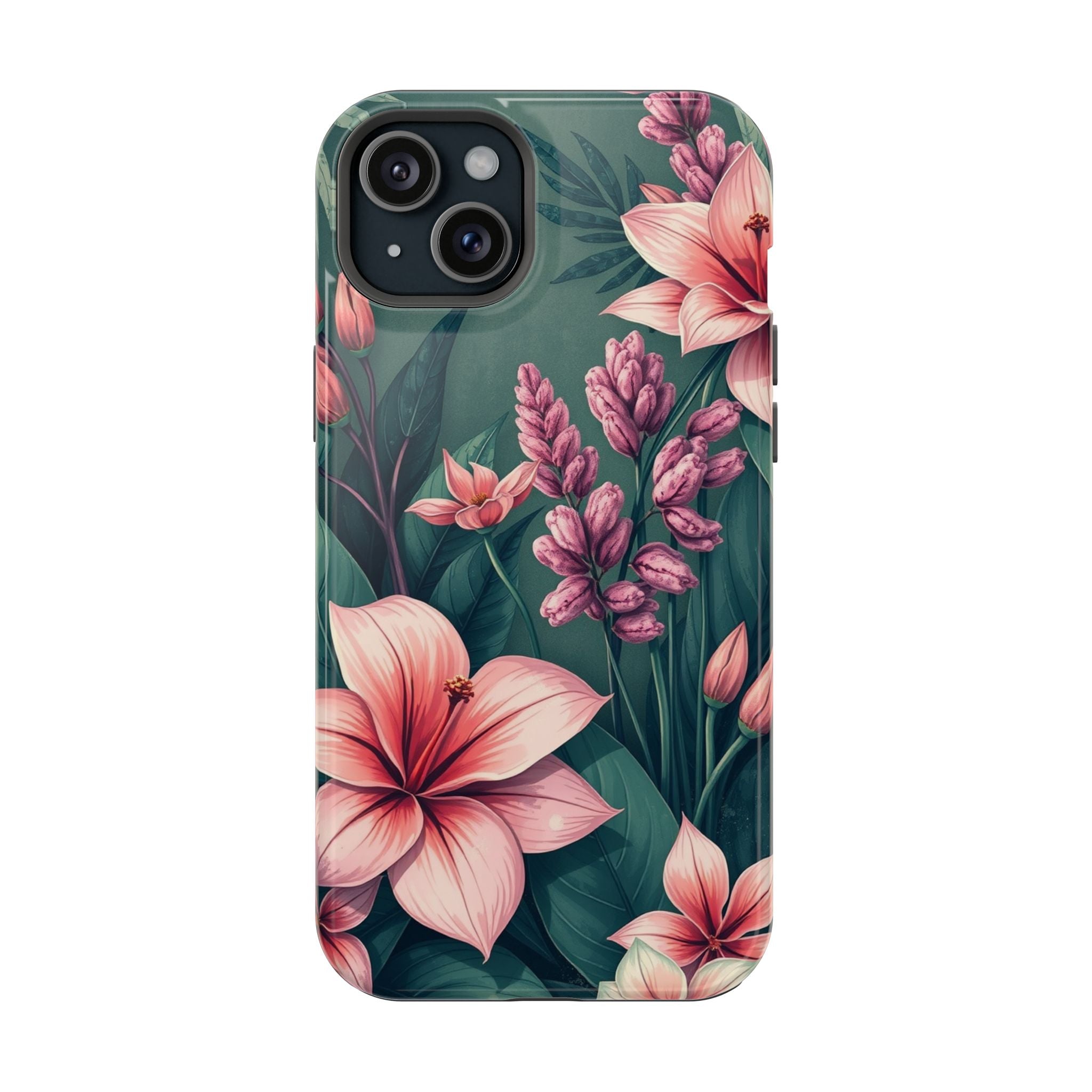 iPhone Mint And Blush Jungle Floral Slim Everyday Designer Case · iPhone Case