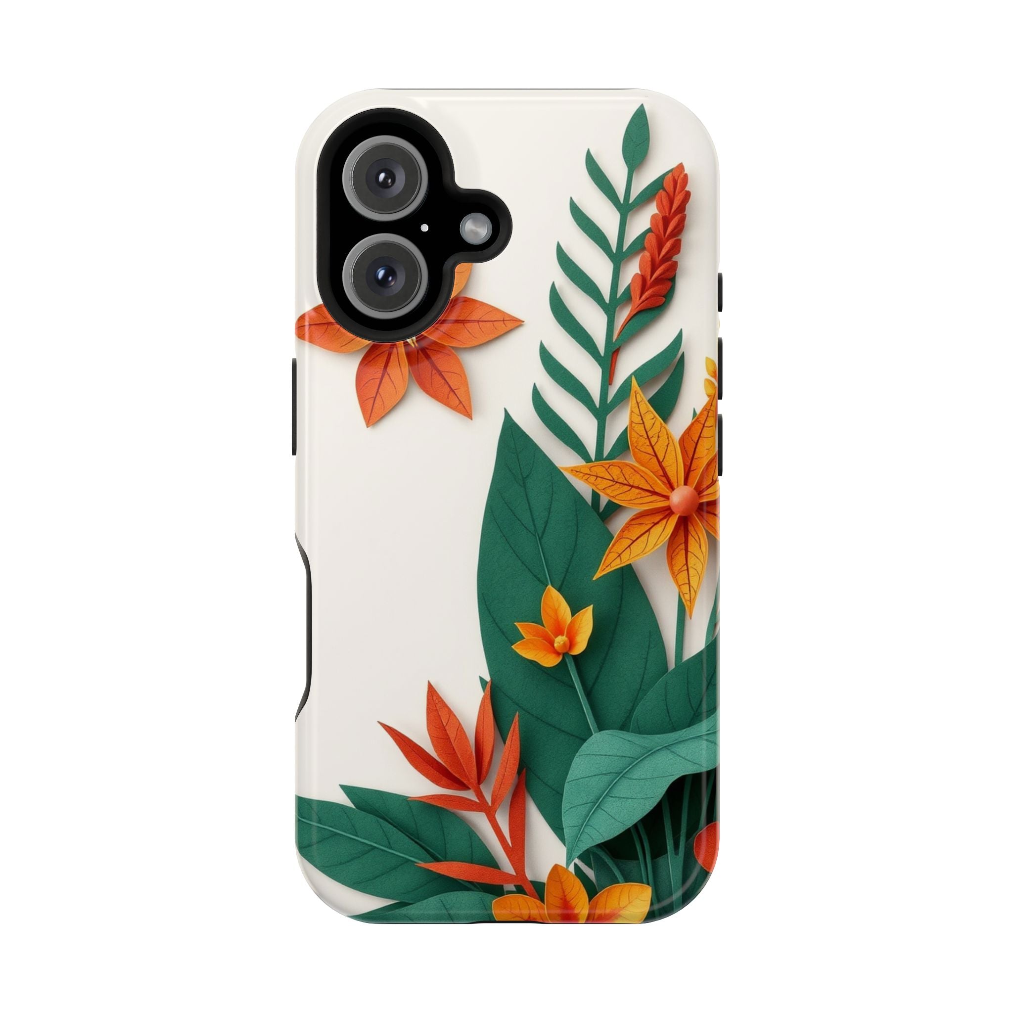 iPhone Jungle Floral Paper Cut Art Bold Modern Everyday Snap Case · iPhone Case