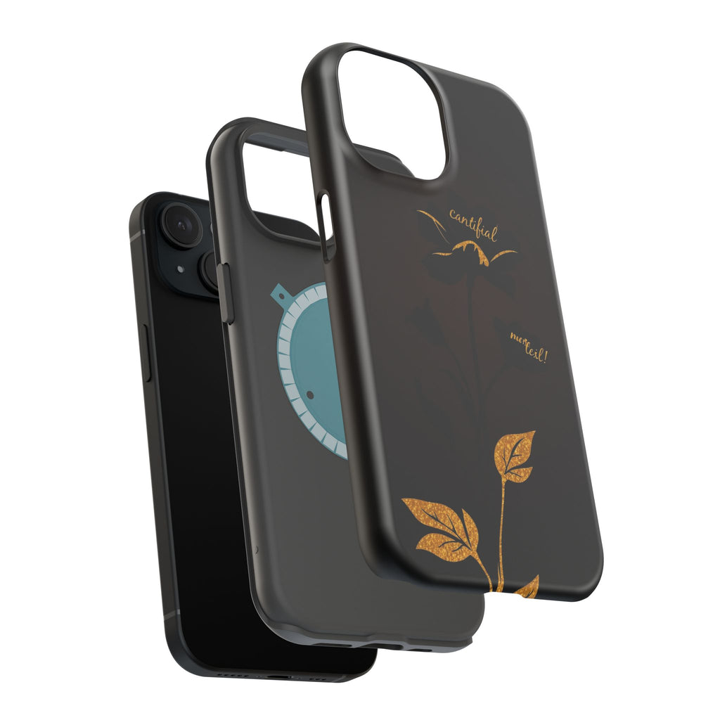 iPhone Earthy Floral Silhouette Design Slim Everyday Designer Case · iPhone Case