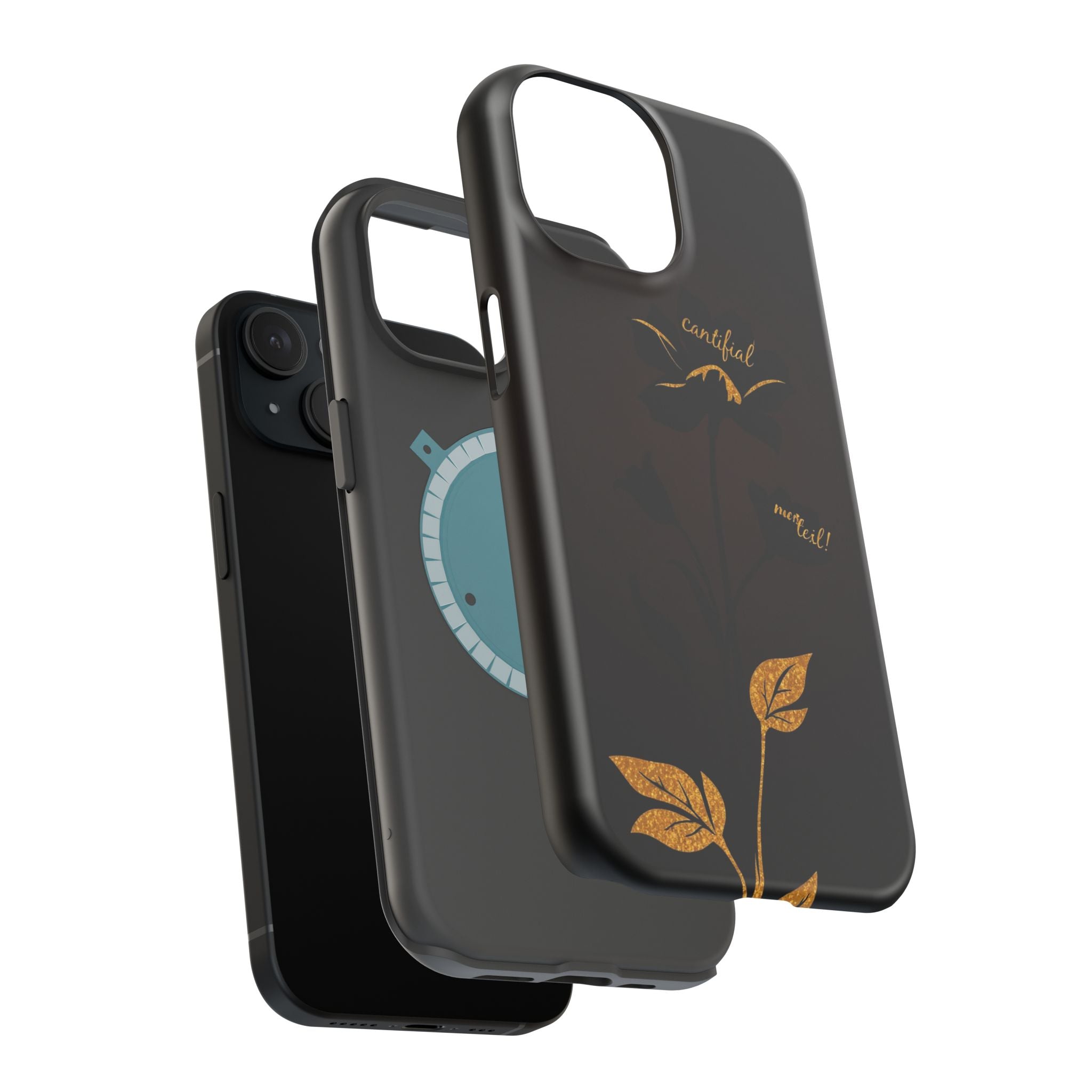 iPhone Earthy Floral Silhouette Design Slim Everyday Designer Case · iPhone Case