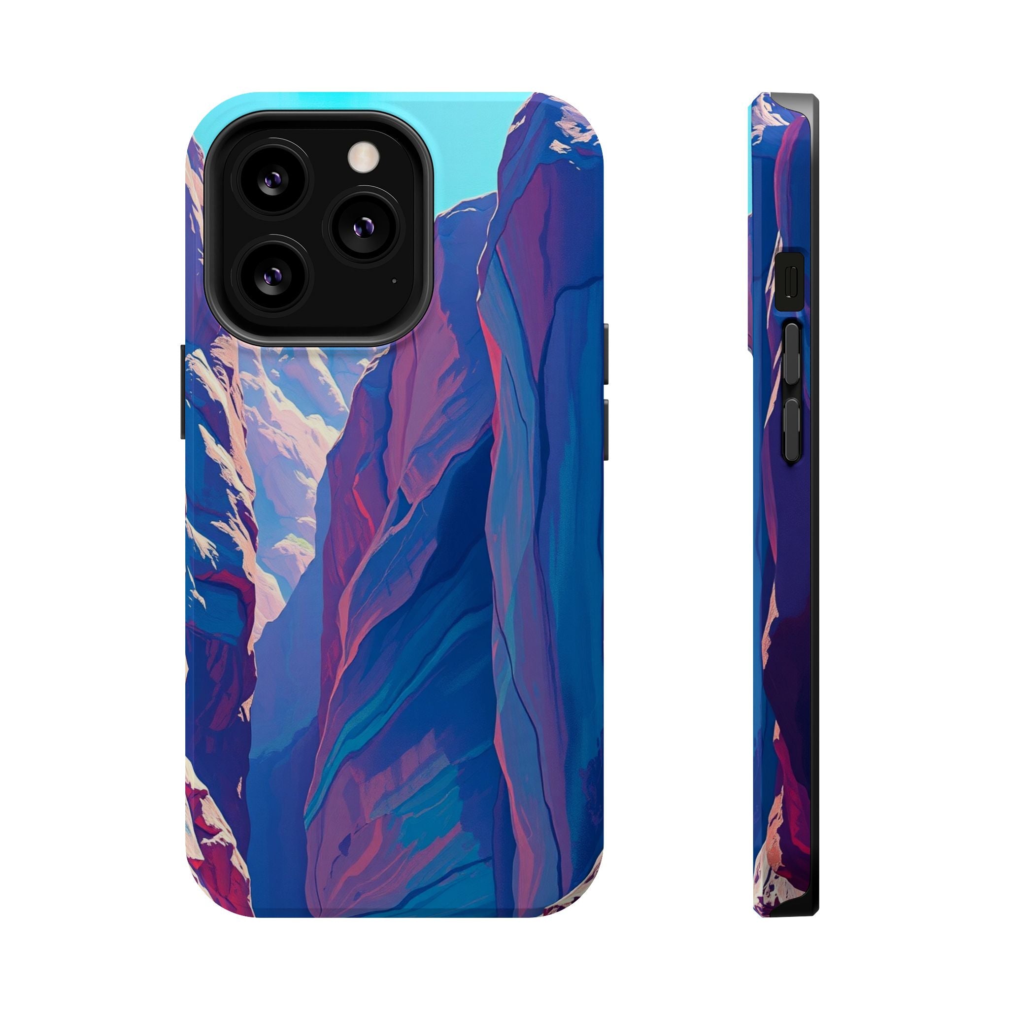 iPhone Cyan And Magenta Canyon Wall Slim Everyday Designer Case · iPhone Case