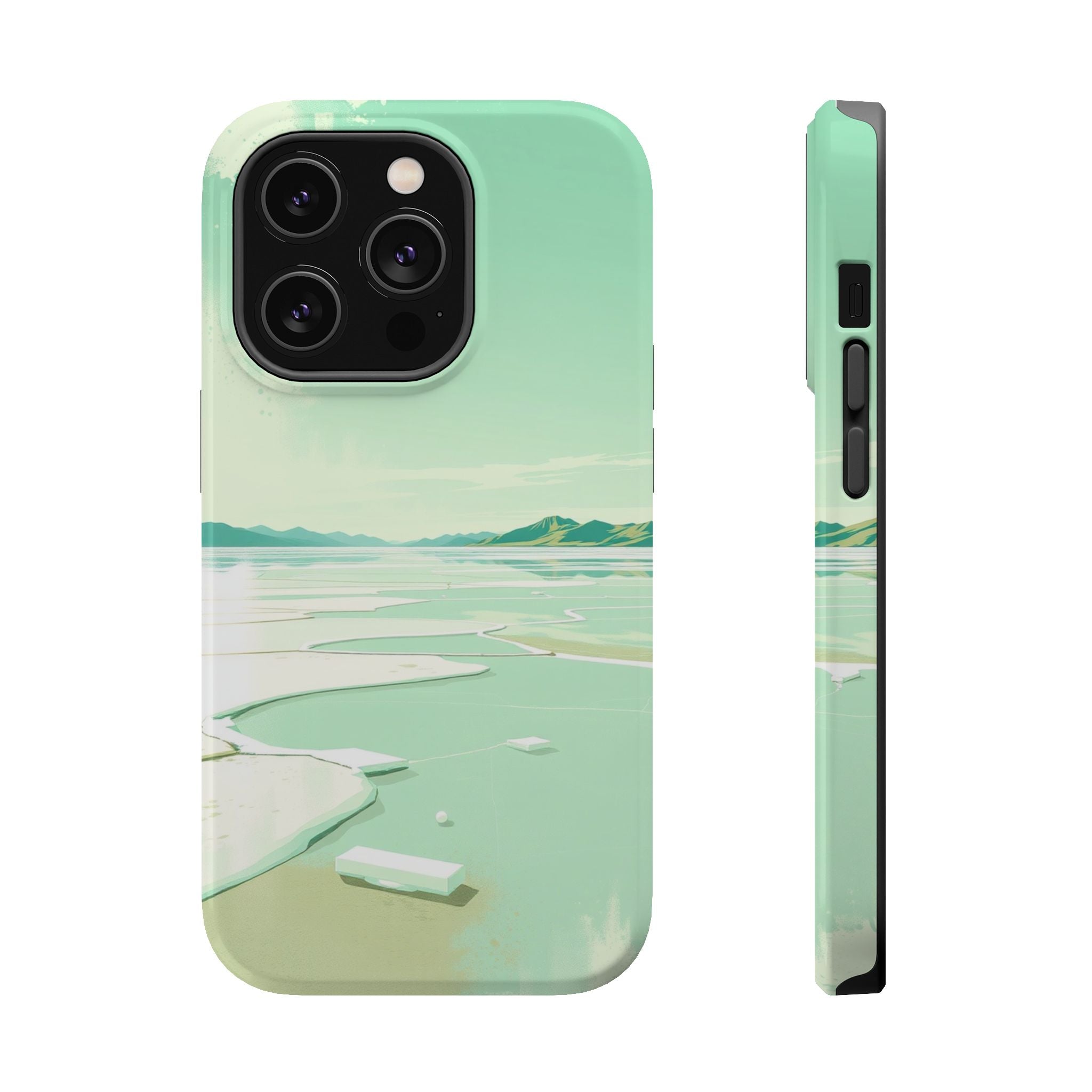 iPhone Vibrant Salt Flat Mirror Design Slim Everyday Designer Case · iPhone Case