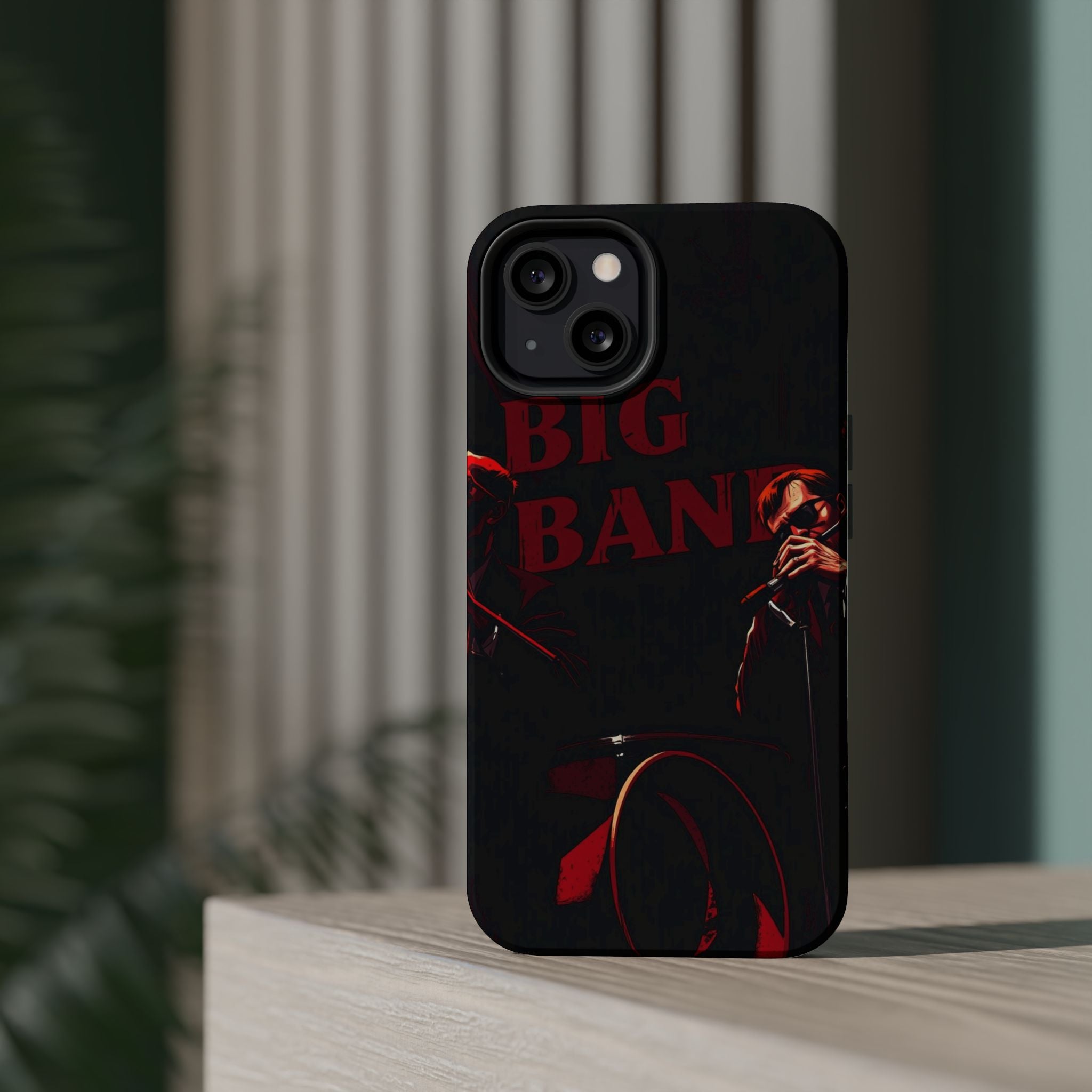 iPhone Black And Crimson Big Band Era Slim Everyday Designer Case · iPhone Case