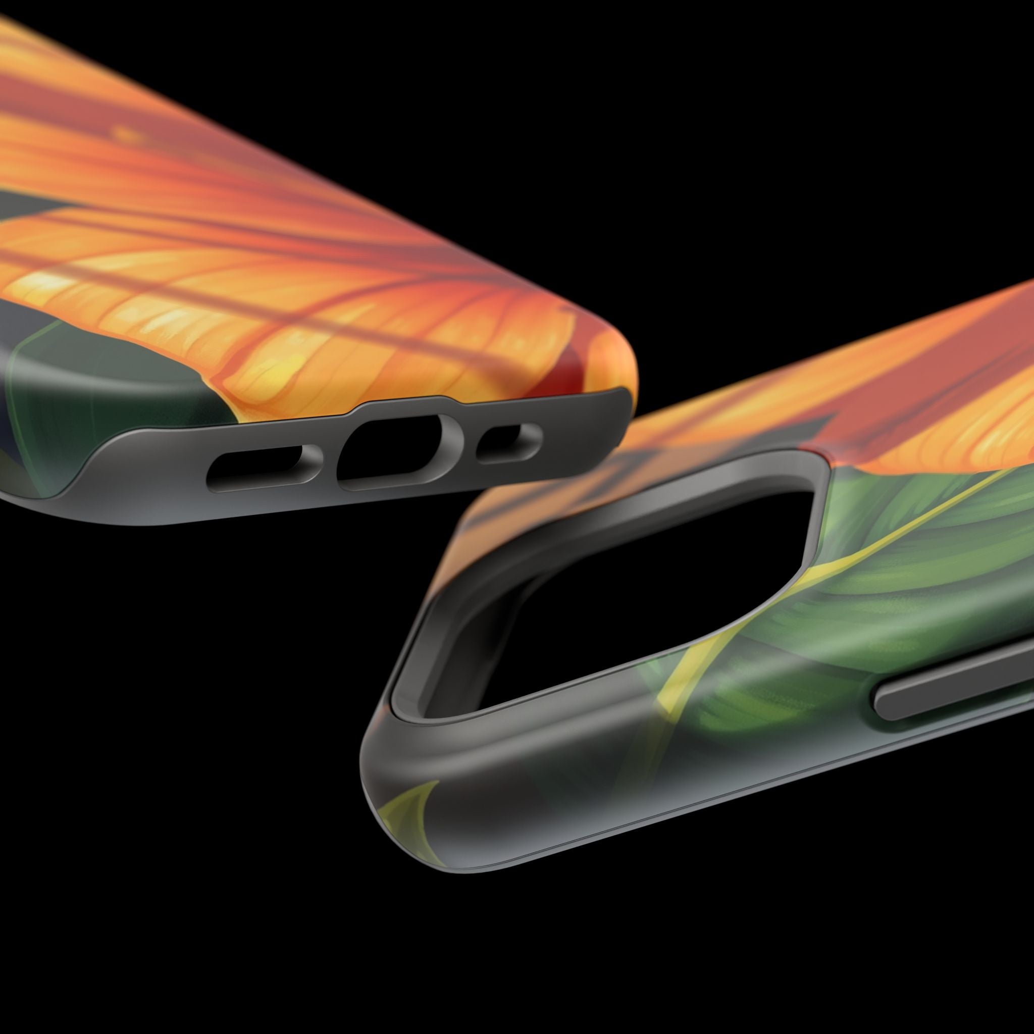 iPhone Sunset Amber And Peach Jungle Floral Slim iPhone Everyday · iPhone Case