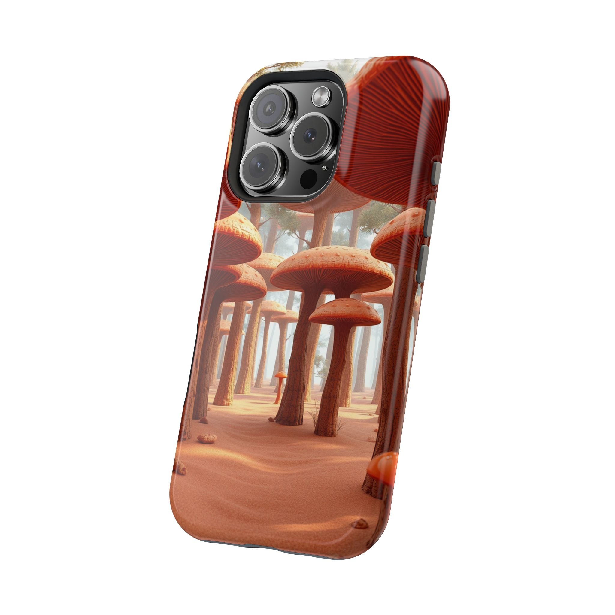 iPhone Mushroom Forest 3D Digital Bold Modern Everyday Snap Case · iPhone Case
