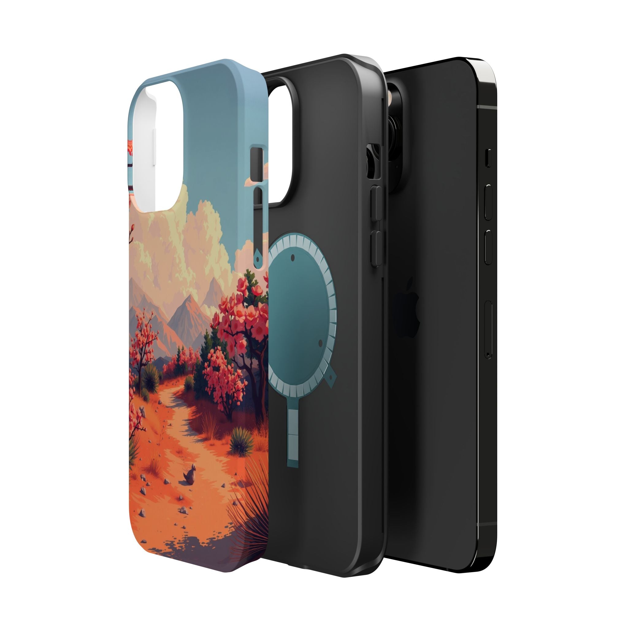 iPhone Burnt Orange And Sand Blossom Trail Slim iPhone Everyday · iPhone Case