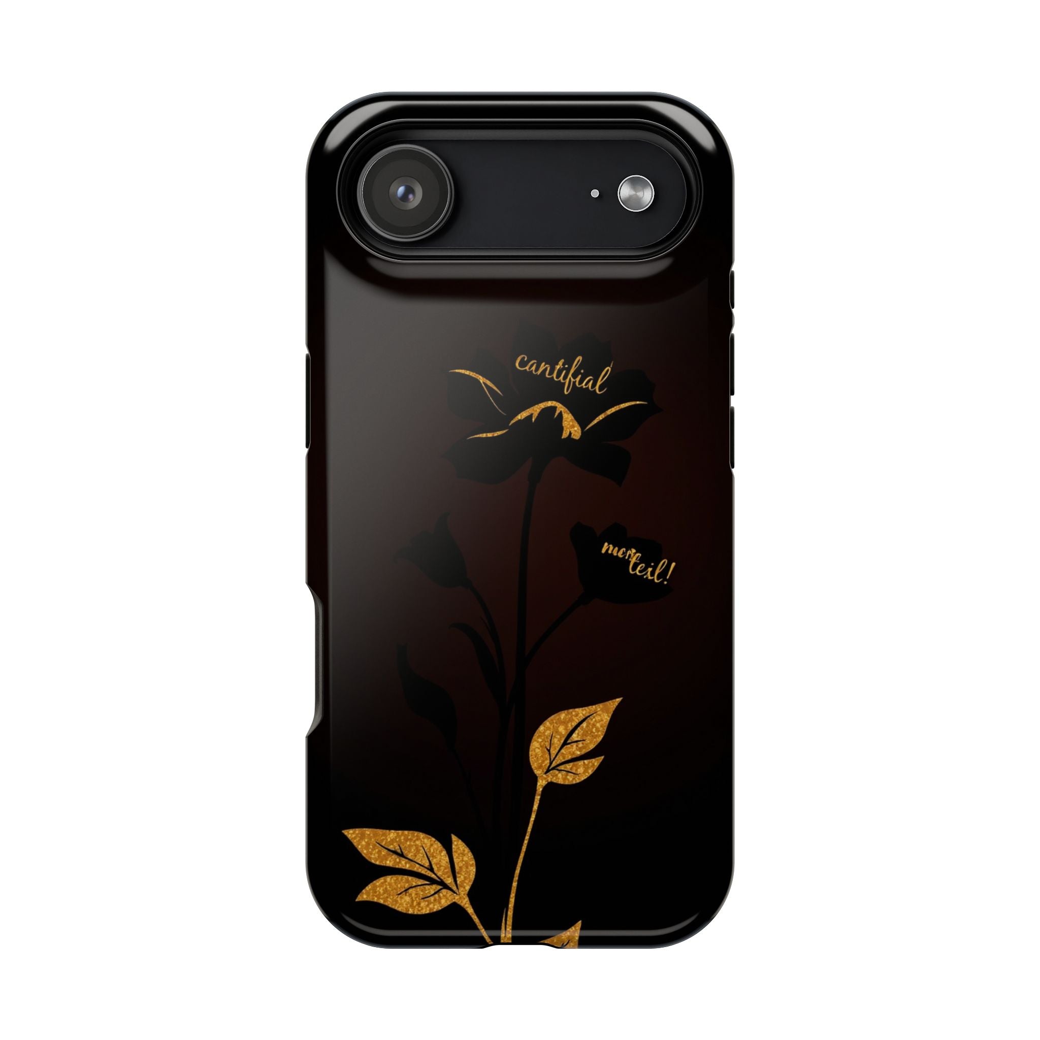 iPhone Earthy Floral Silhouette Design Slim Everyday Designer Case · iPhone Case
