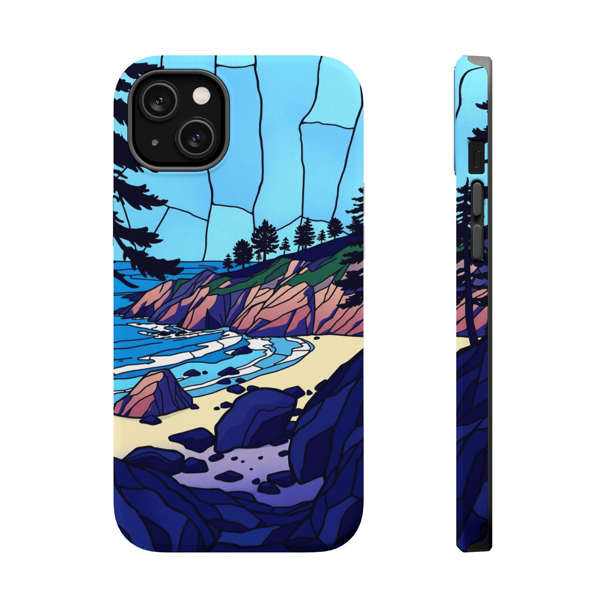 iPhone Indigo And Violet Pebble Beach Slim Everyday iPhone 11 Designer · iPhone