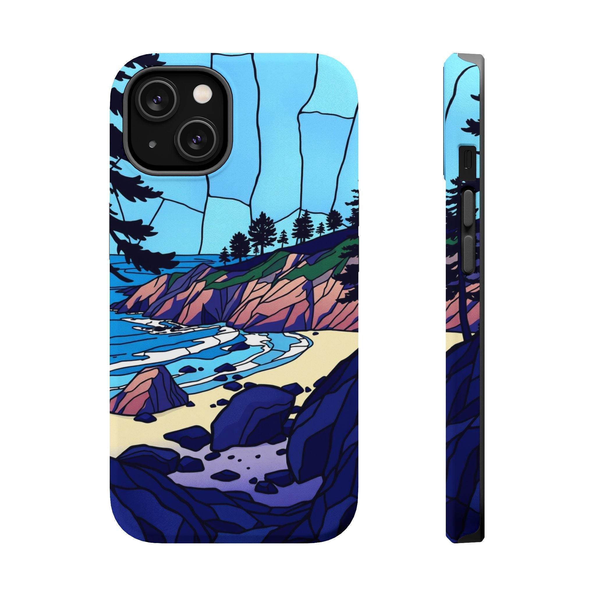 iPhone Indigo And Violet Pebble Beach Slim Everyday iPhone 11 Designer · iPhone