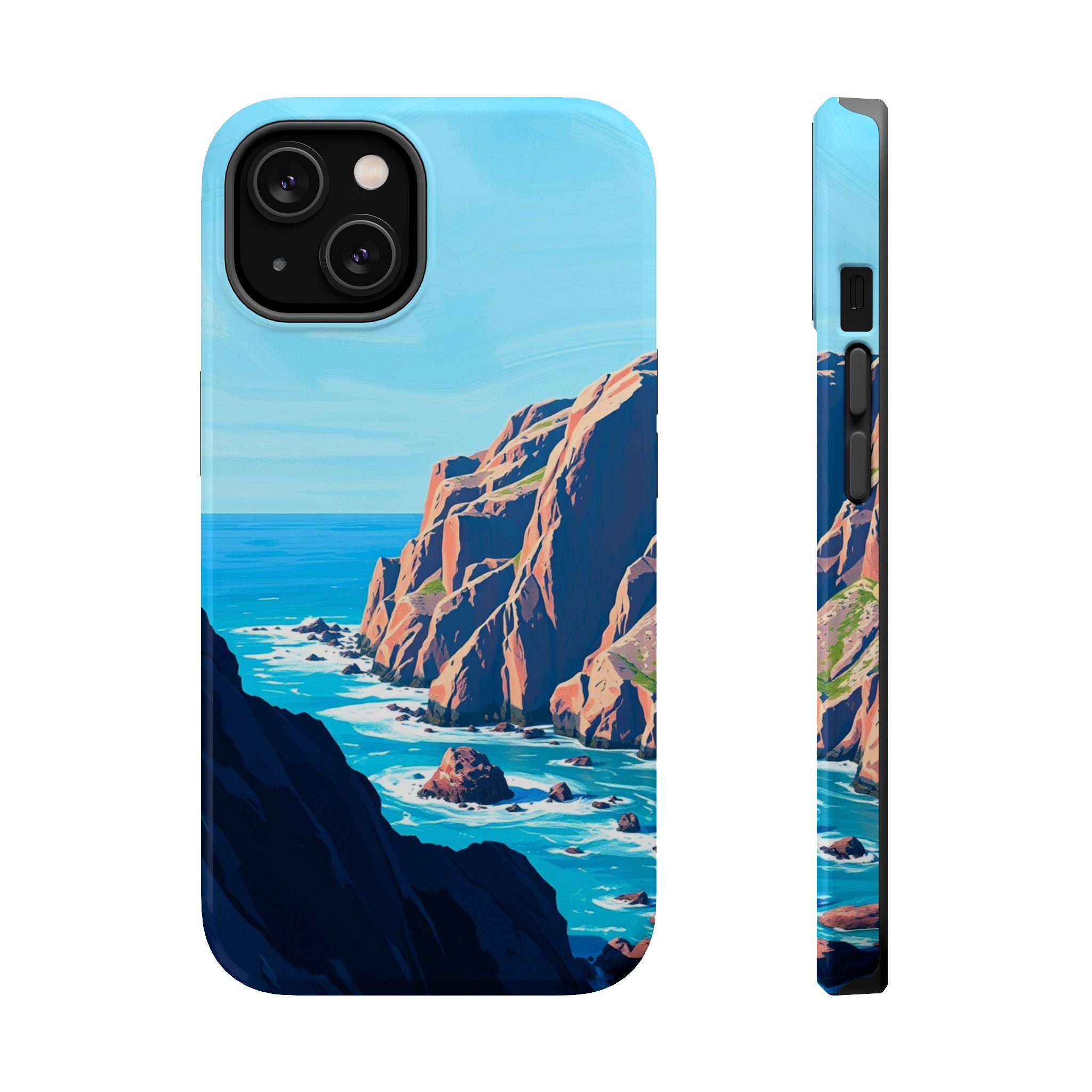 iPhone Rocky Coastline Oil Painting Impressionist iPhone Clean Minimal · iPhone