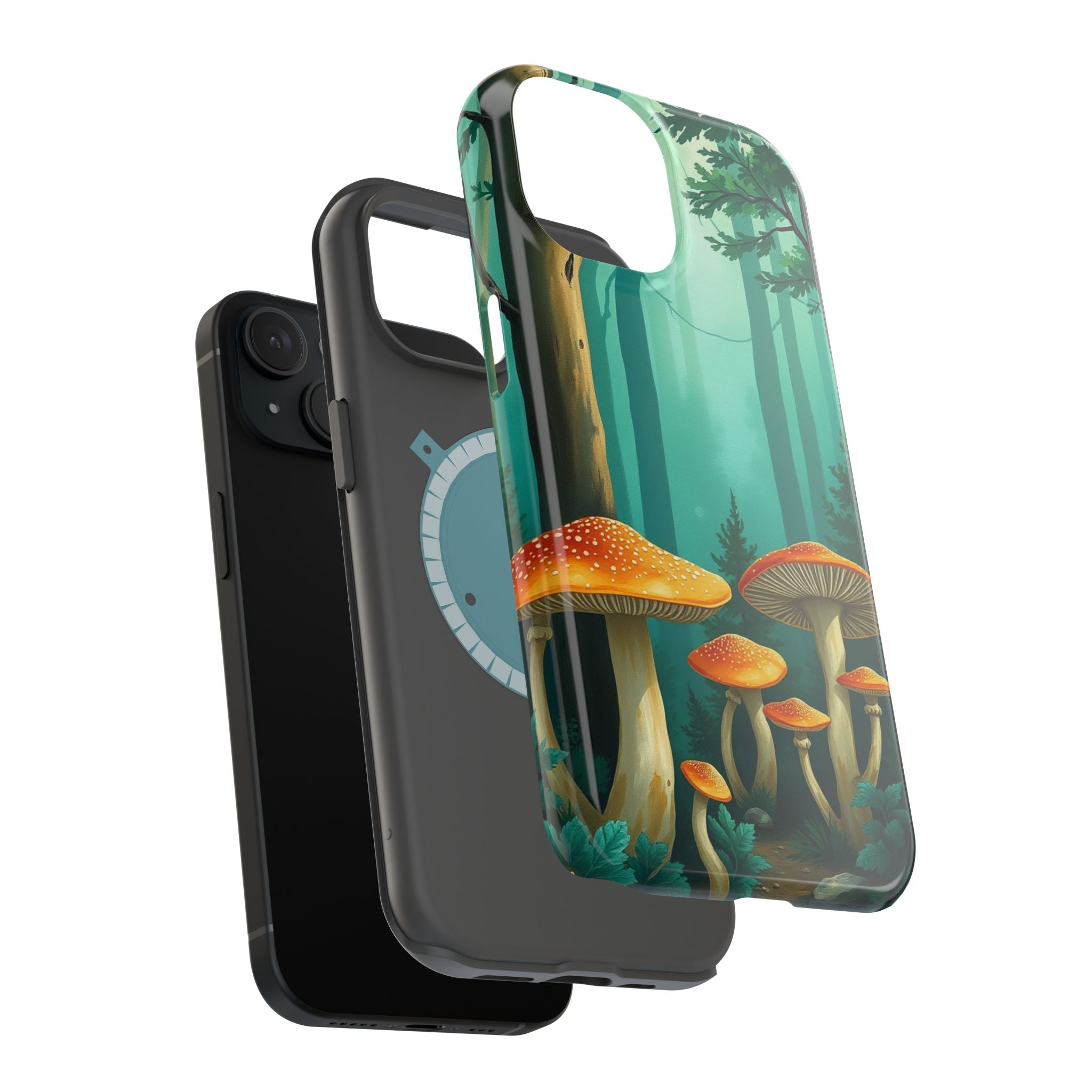 iPhone Mushroom Forest Oil Painting Impressionist iPhone Clean Minimal · iPhone