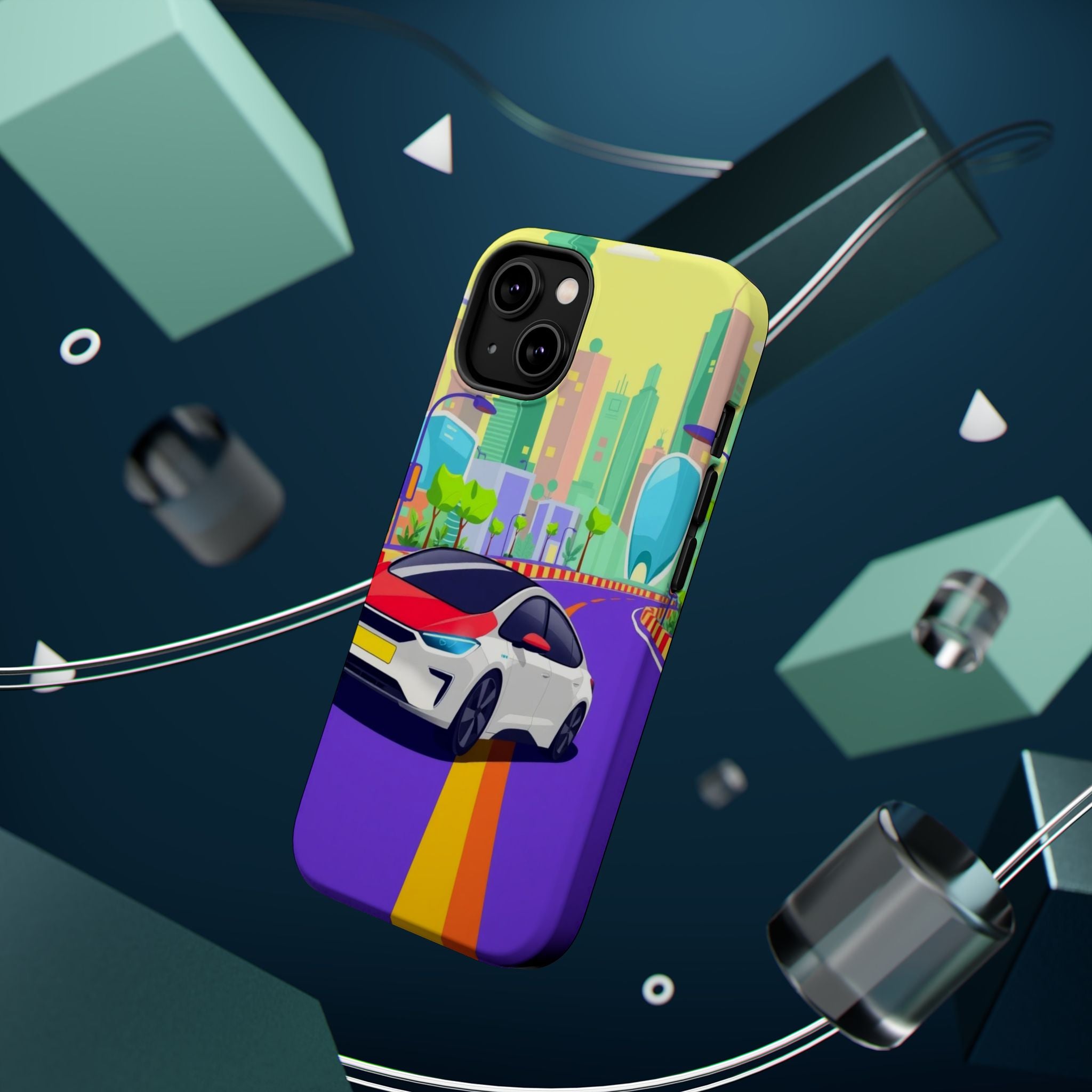 iPhone Electric Car Future Kids Fun Phone Case Gift Slim Snap Case · iPhone Case