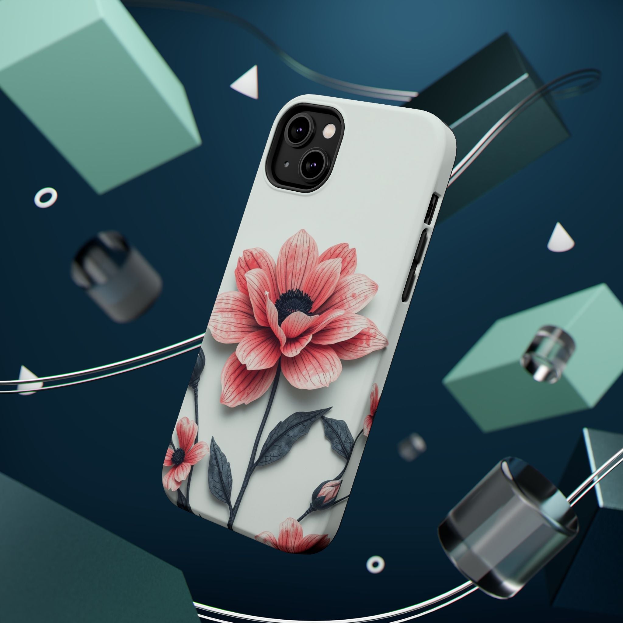 iPhone Dreamy Floral Ink Wash Design Slim Everyday iPhone 12 Designer · iPhone C
