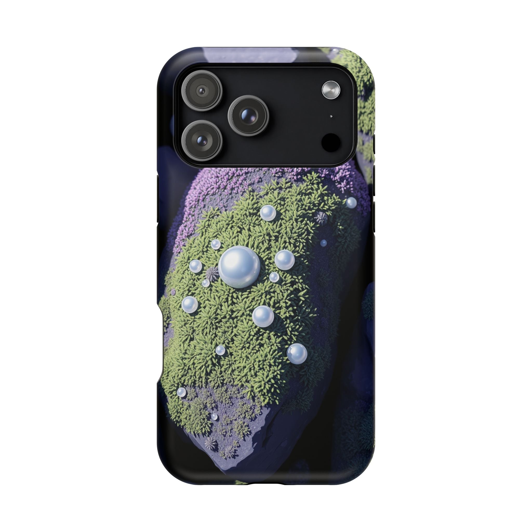 iPhone Moss Covered Rocks Electric Art Slim Everyday Designer Case · iPhone Case