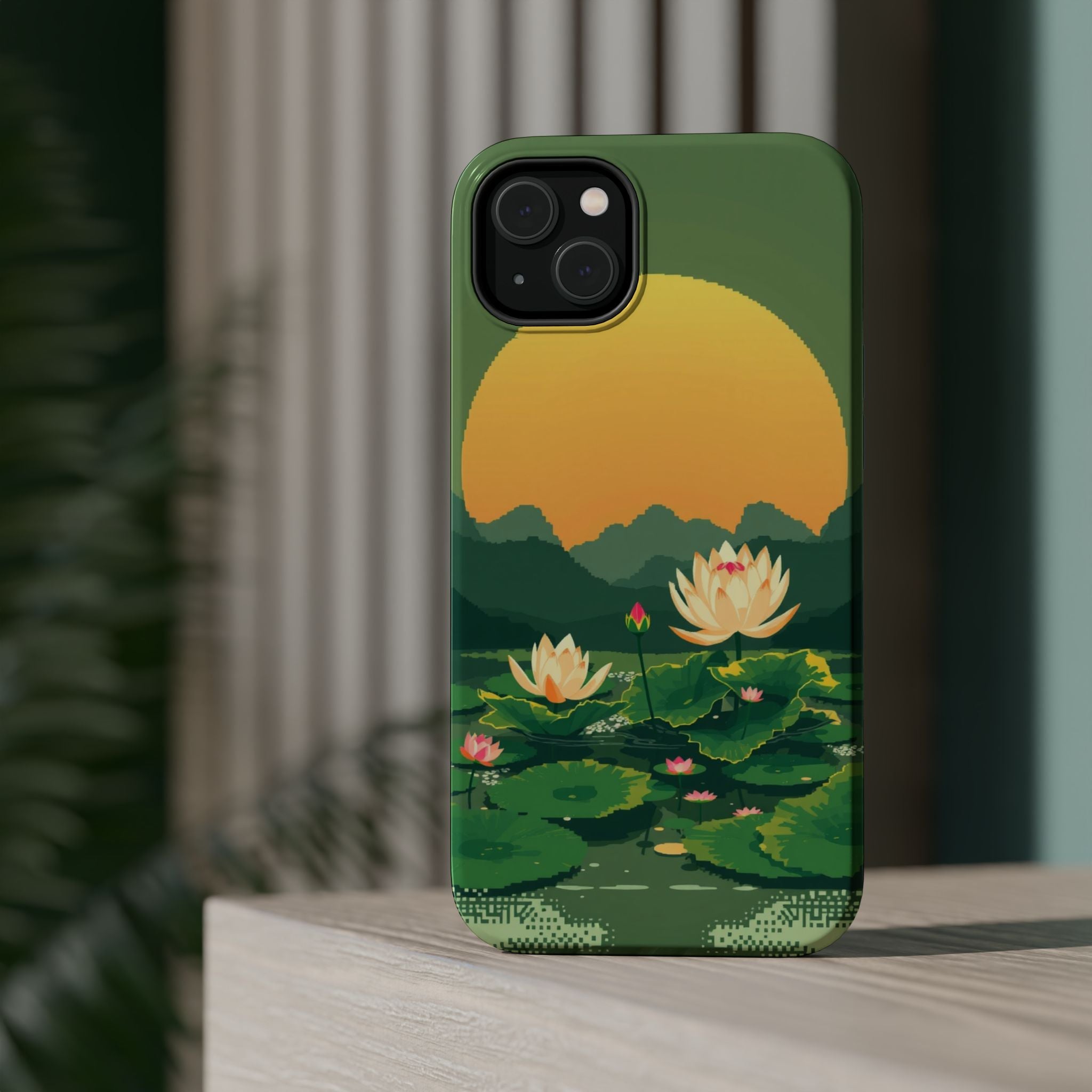 iPhone Lotus Pond Enchanted Art Slim Everyday Designer Case · iPhone Case