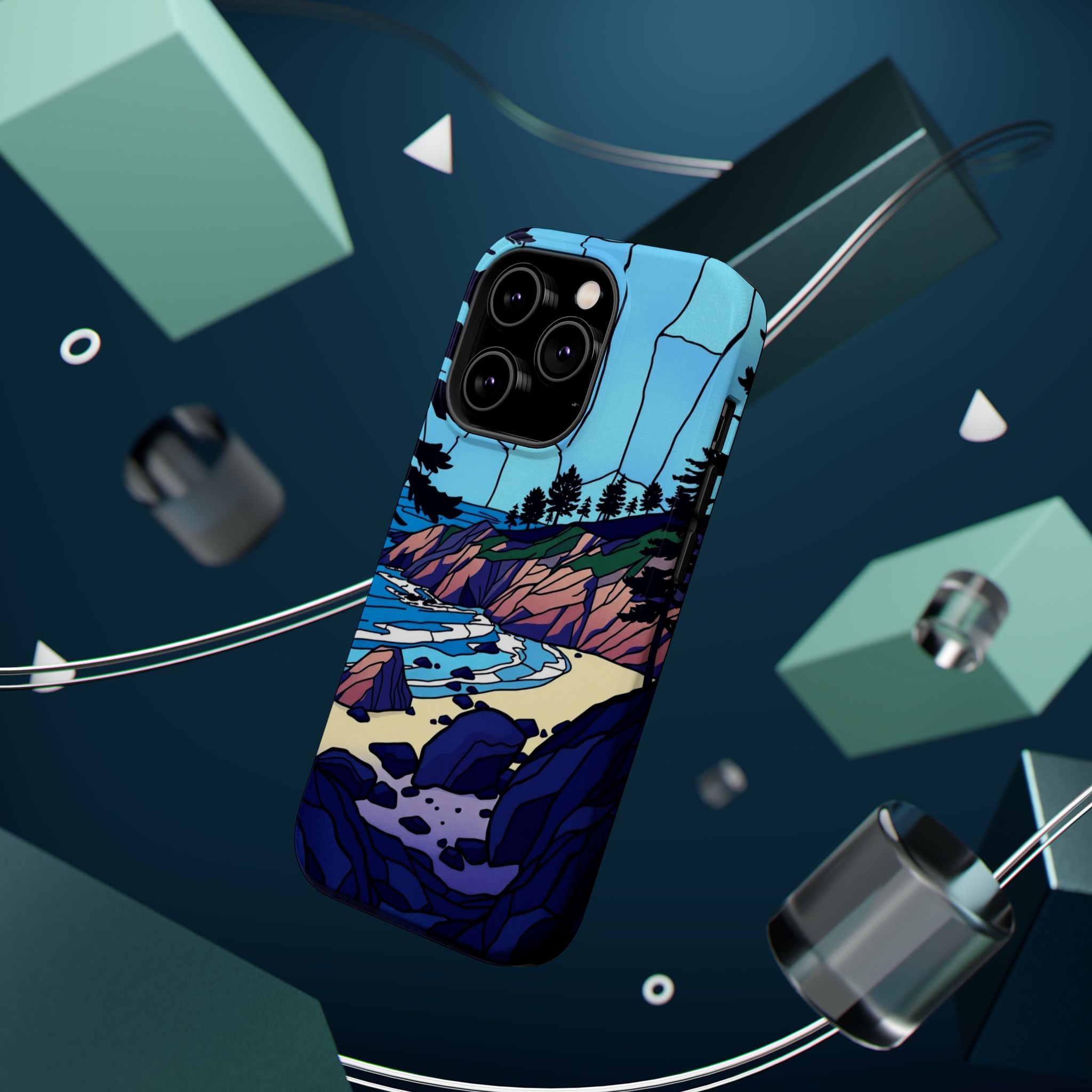 iPhone Indigo And Violet Pebble Beach Slim Everyday iPhone 11 Designer · iPhone