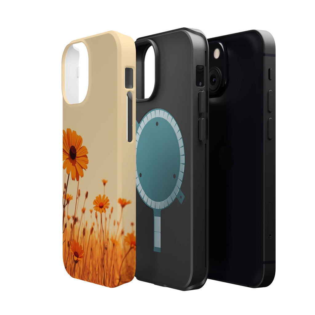 iPhone Wildflower Field Minimalist Line Art Slim Everyday Designer Case · iPhone