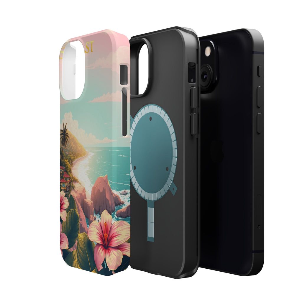 iPhone Mint And Blush Hibiscus Coast Slim Everyday iPhone 14 Designer · iPhone C