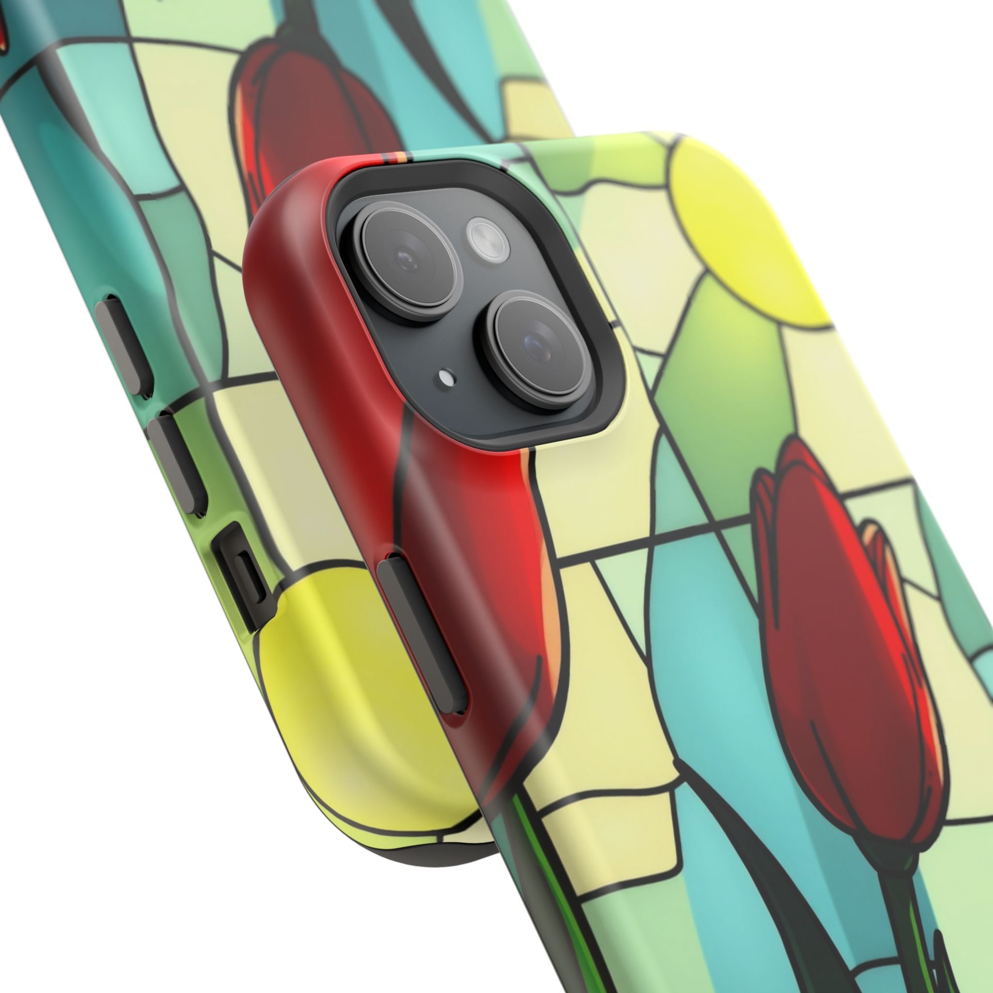 iPhone Tulip Row Stained Glass Slim Everyday Designer Case · iPhone Case
