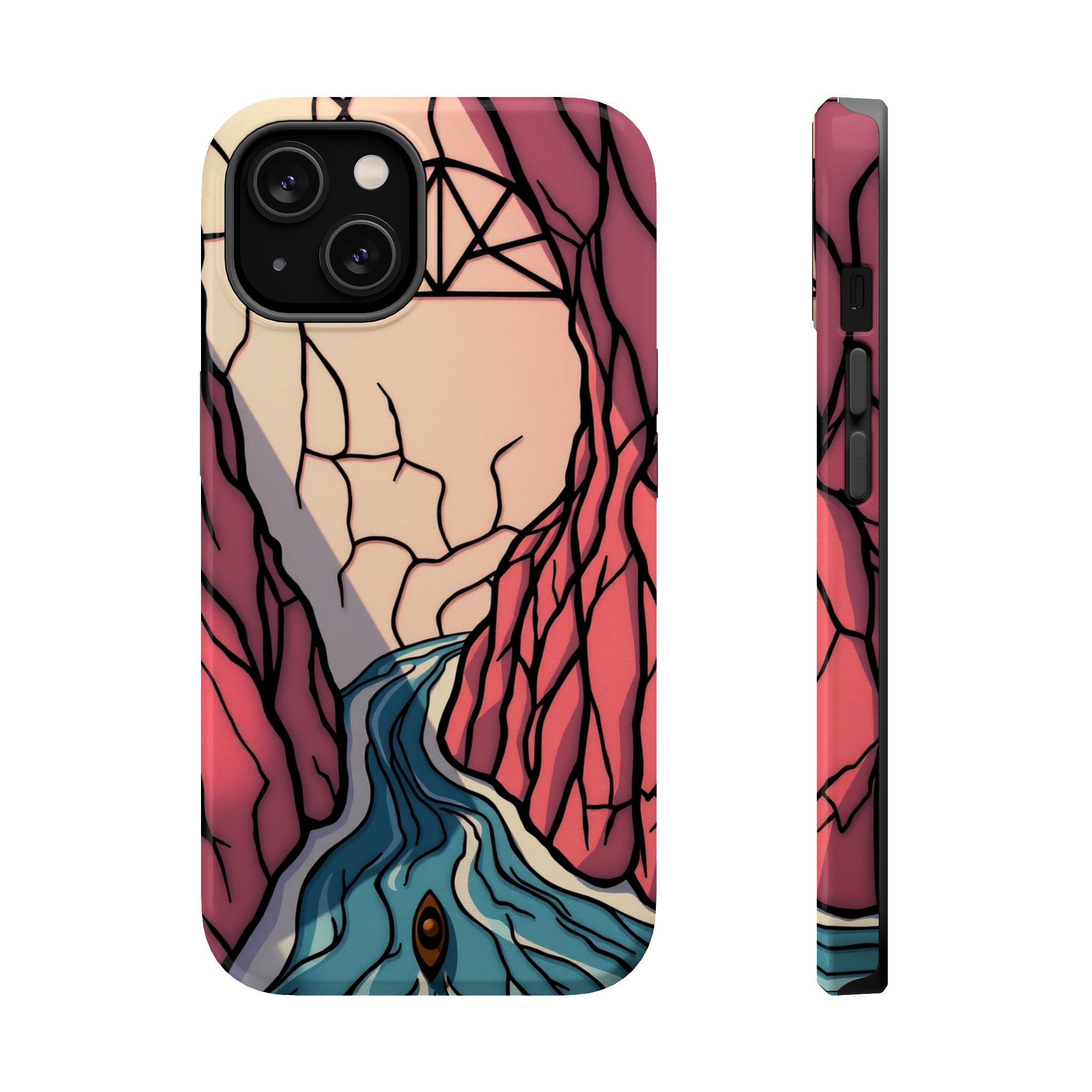 iPhone Rose Pink And Cream River Delta Aerial Slim iPhone Everyday · iPhone Case