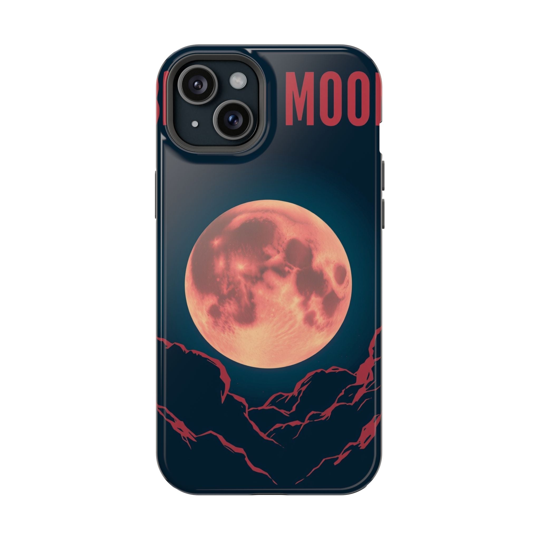 iPhone Blood Moon Rise Vintage Retro Poster Slim Everyday Designer Case · iPhone