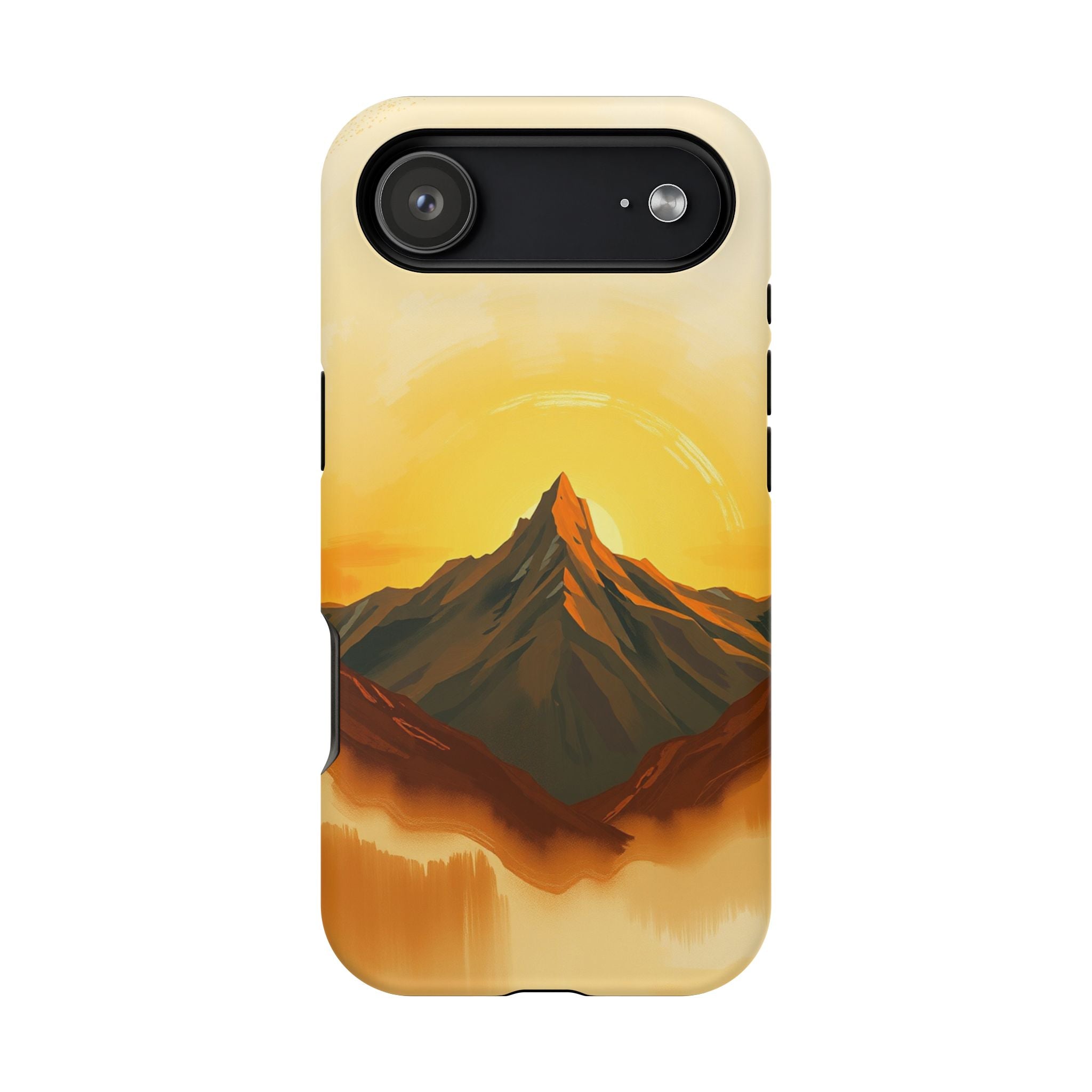 iPhone Mustard And Rust Mountain at Sunrise Slim iPhone Everyday · iPhone Case