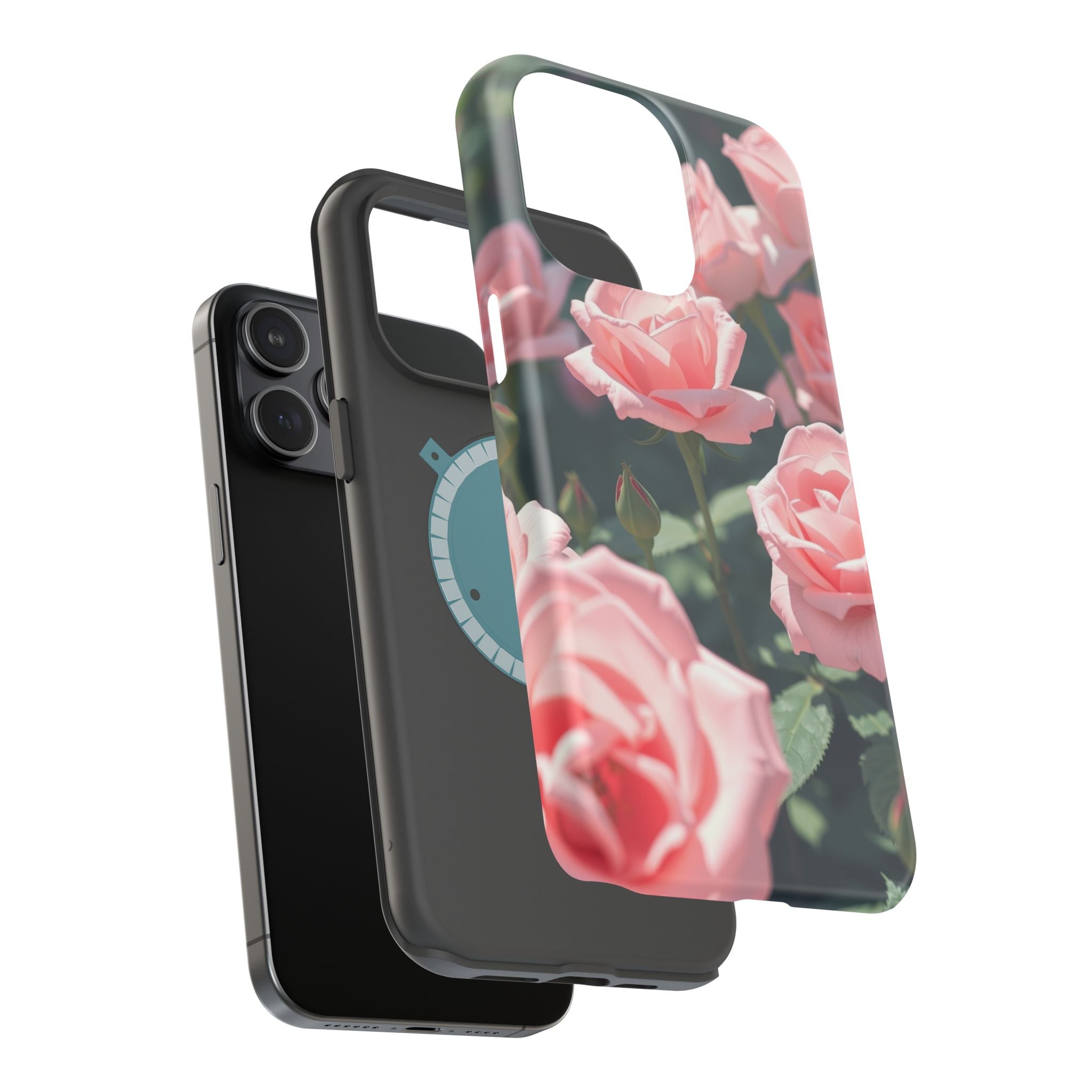 iPhone Mint And Blush Rose Garden Bold Modern Everyday Snap Case · iPhone Case