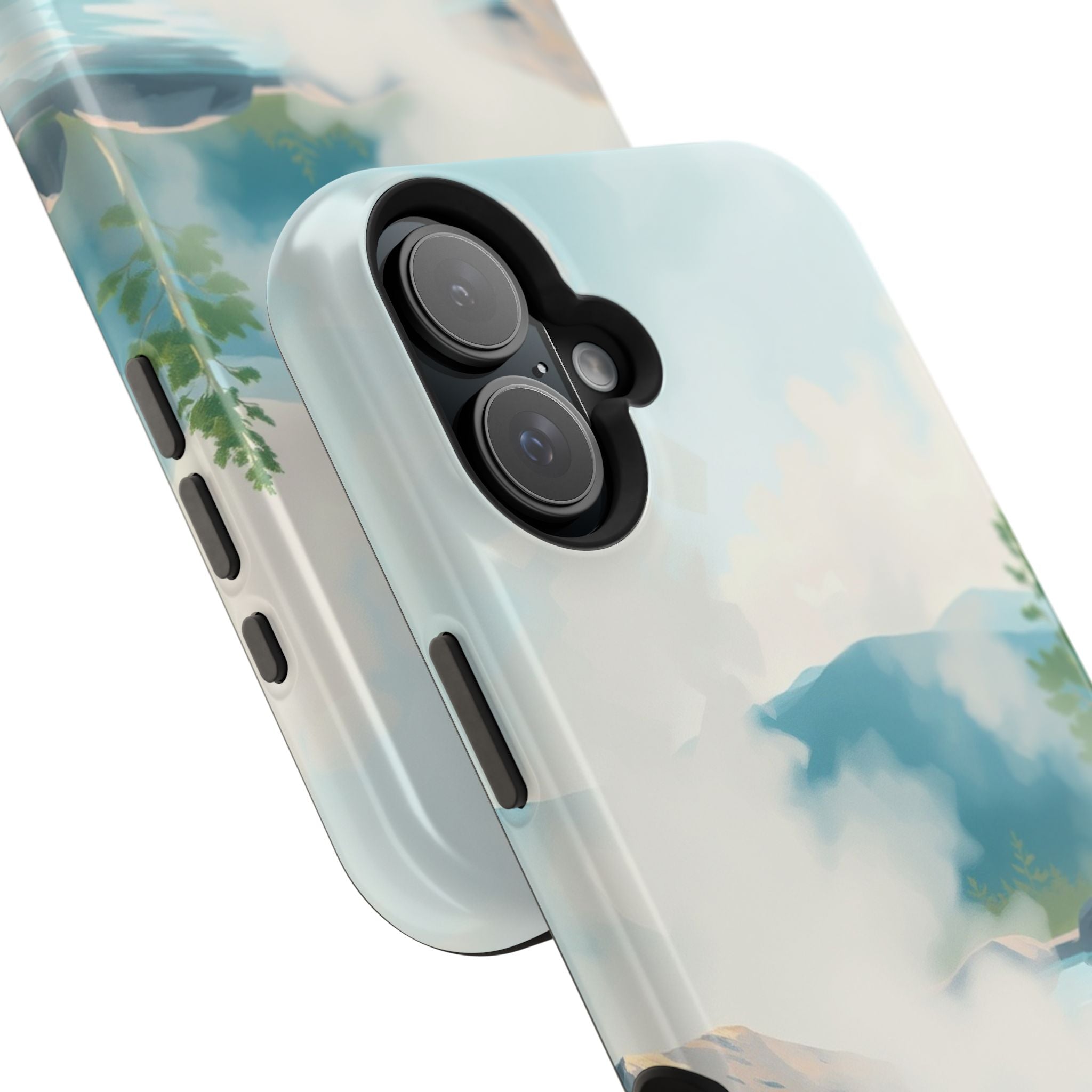 iPhone Mint And Blush Hot Spring Steam Slim Everyday Designer Case · iPhone Case