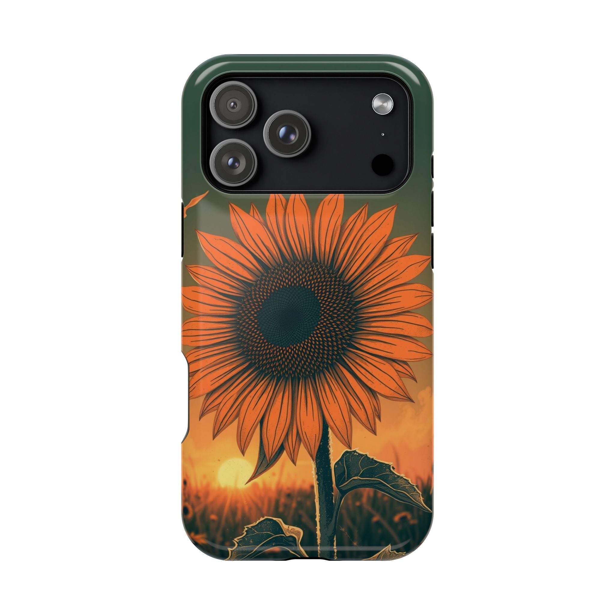 iPhone Charcoal And Copper Sunflower Prairie Slim iPhone Everyday · iPhone Case