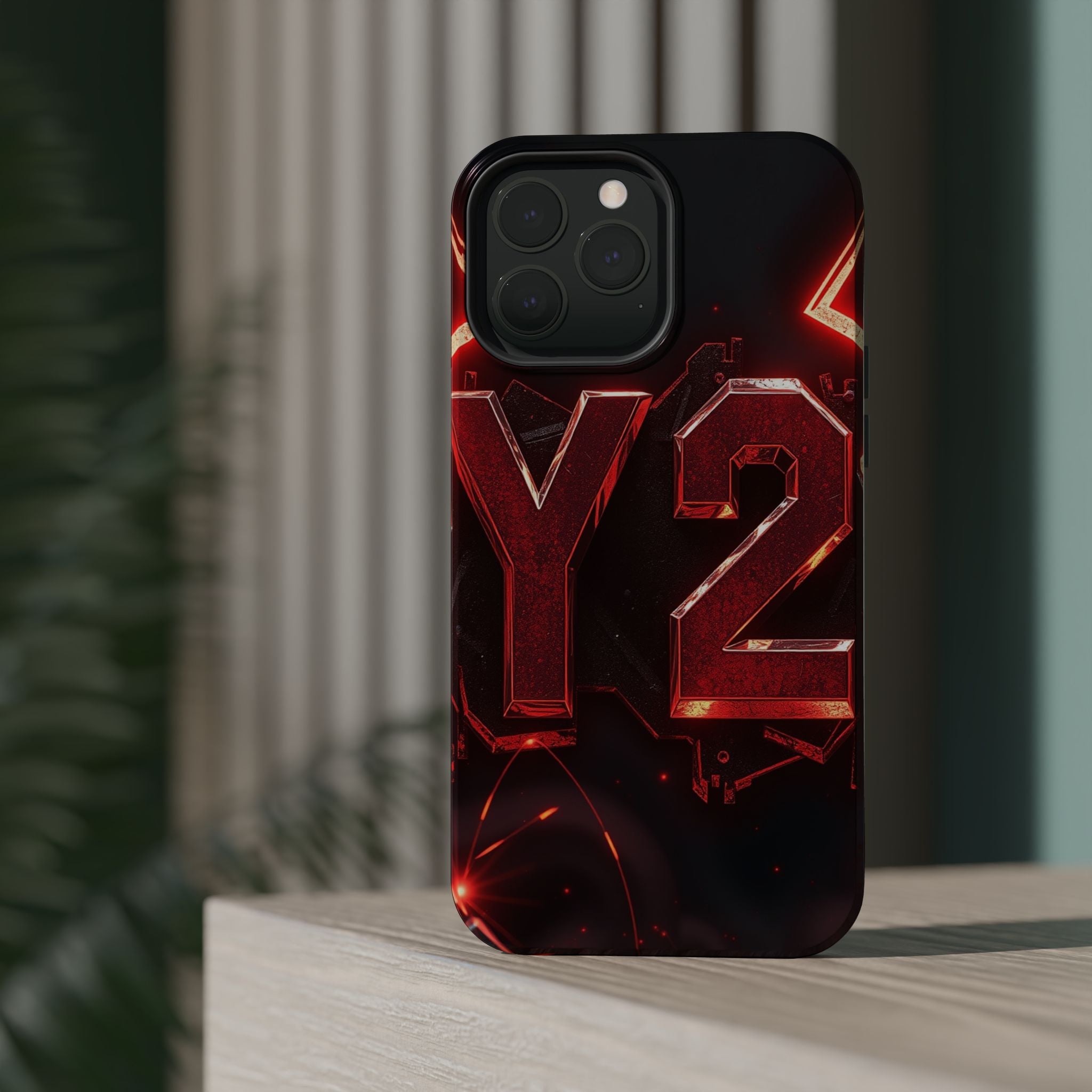 iPhone Y2K Holographic Bold Art Slim Everyday Designer Case · iPhone Case