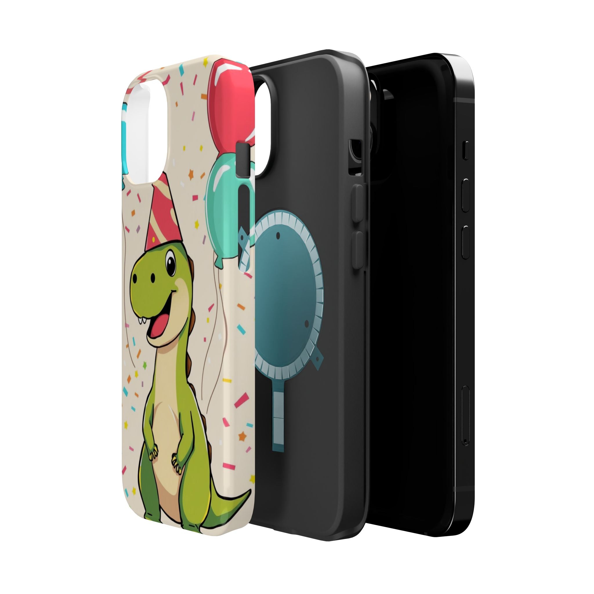 iPhone Dino with Party Hat Kids Fun Phone Case Gift Slim Snap Case · iPhone Case
