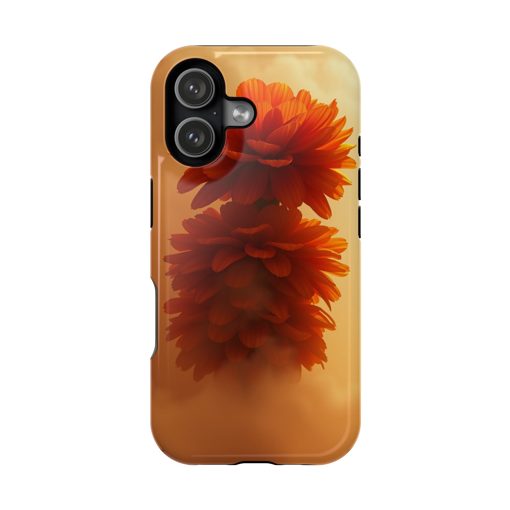 iPhone Ranunculus Stack 3D Digital Bold Modern Everyday Snap Case · iPhone Case